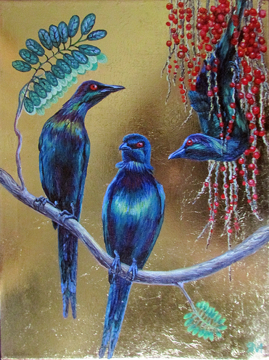Metallic starlings