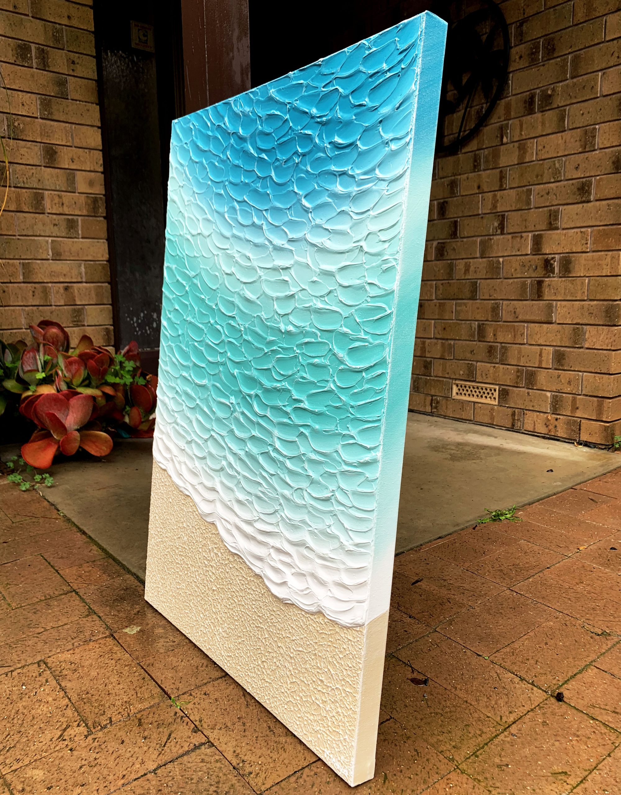 Beach Wave Tranquil Sands Textured Abstract Miranda Lloyd Artist