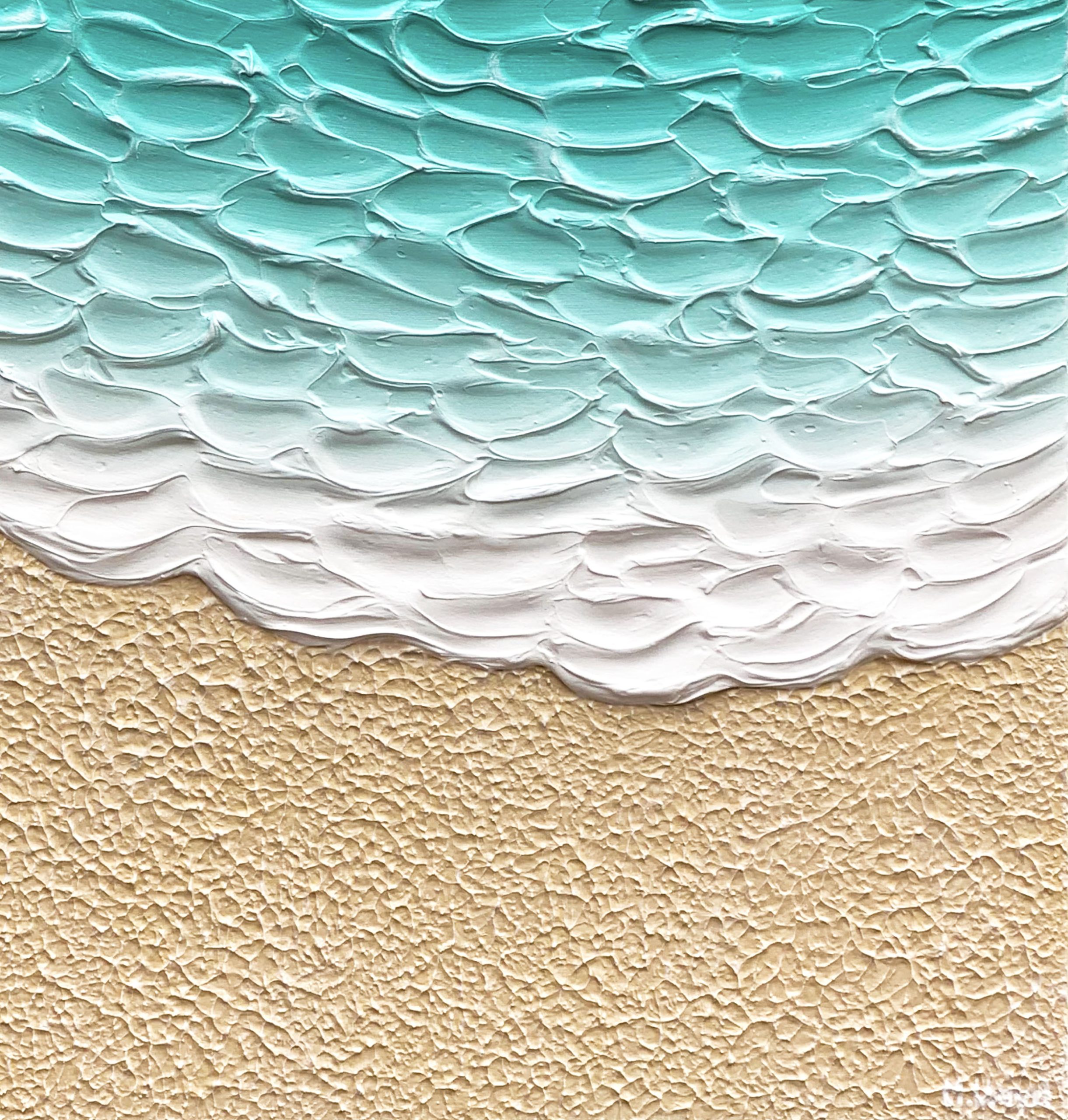 Textures Coastal Beach Wave Tranquil Sands Textured Abstract Miranda Lloyd Artist