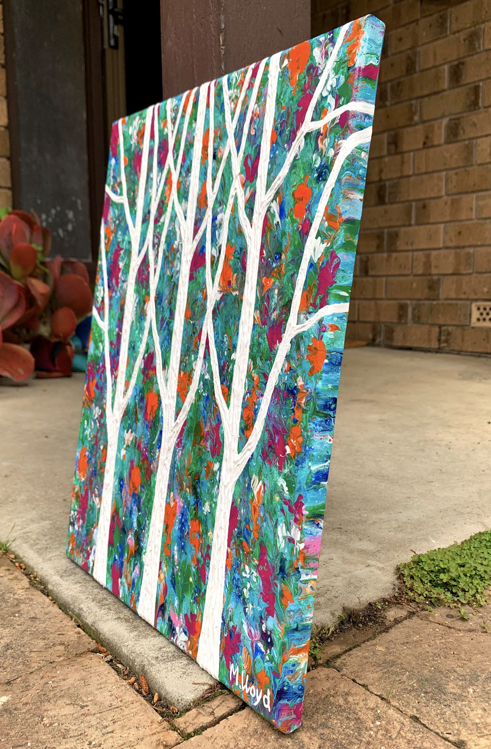 Sides Trees And Clivias In A Tropical Garden Textured Abstract Miranda Lloyd