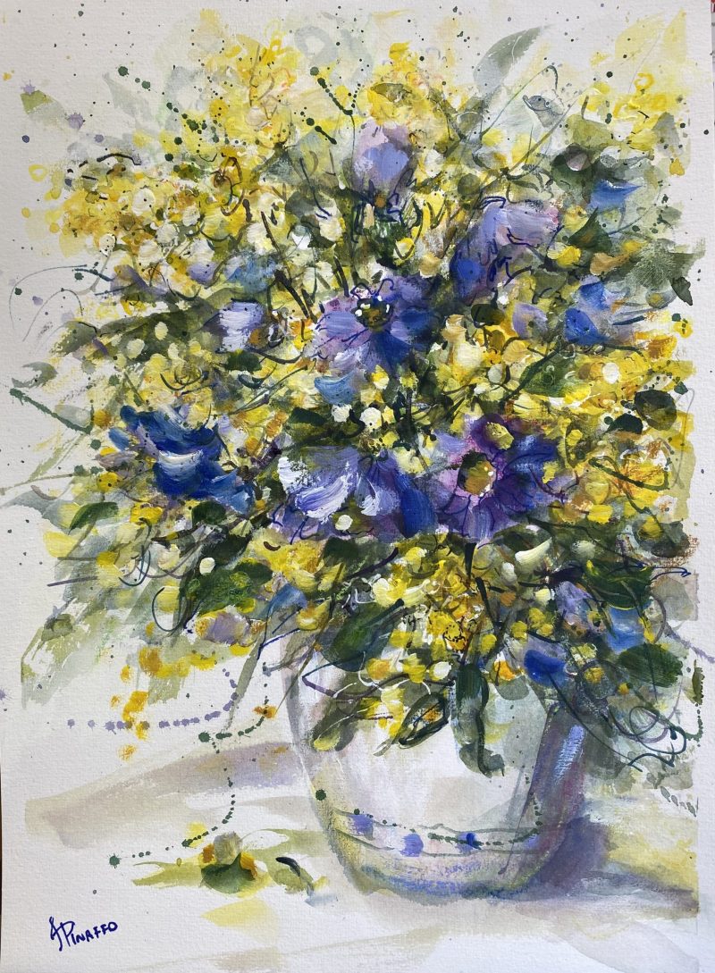 Yellow and blue flowers