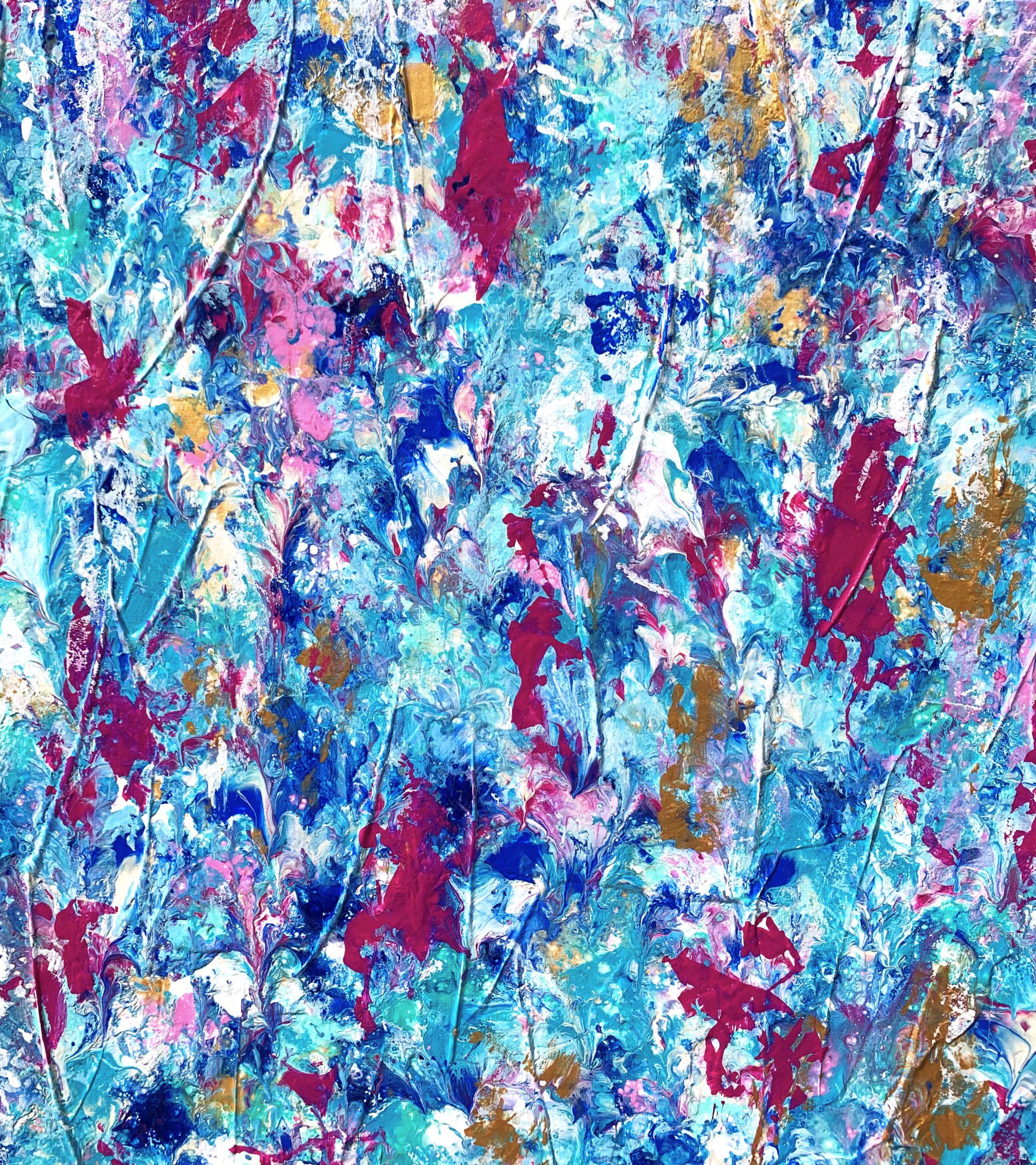 Close Up 1 Flowers Edges Coastal Tropical Florals Large Miranda Lloyd Artist 100cm X 100cm