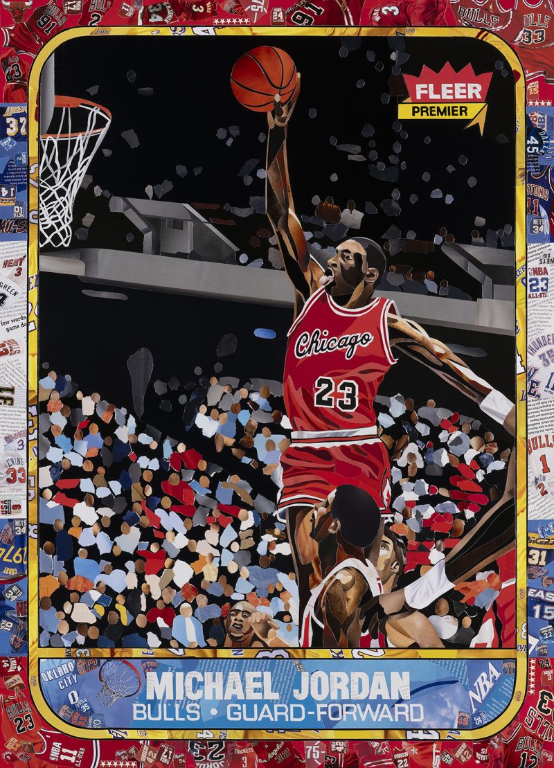 1986 Fleer Michael Jordan Rookie Card – Original Collage