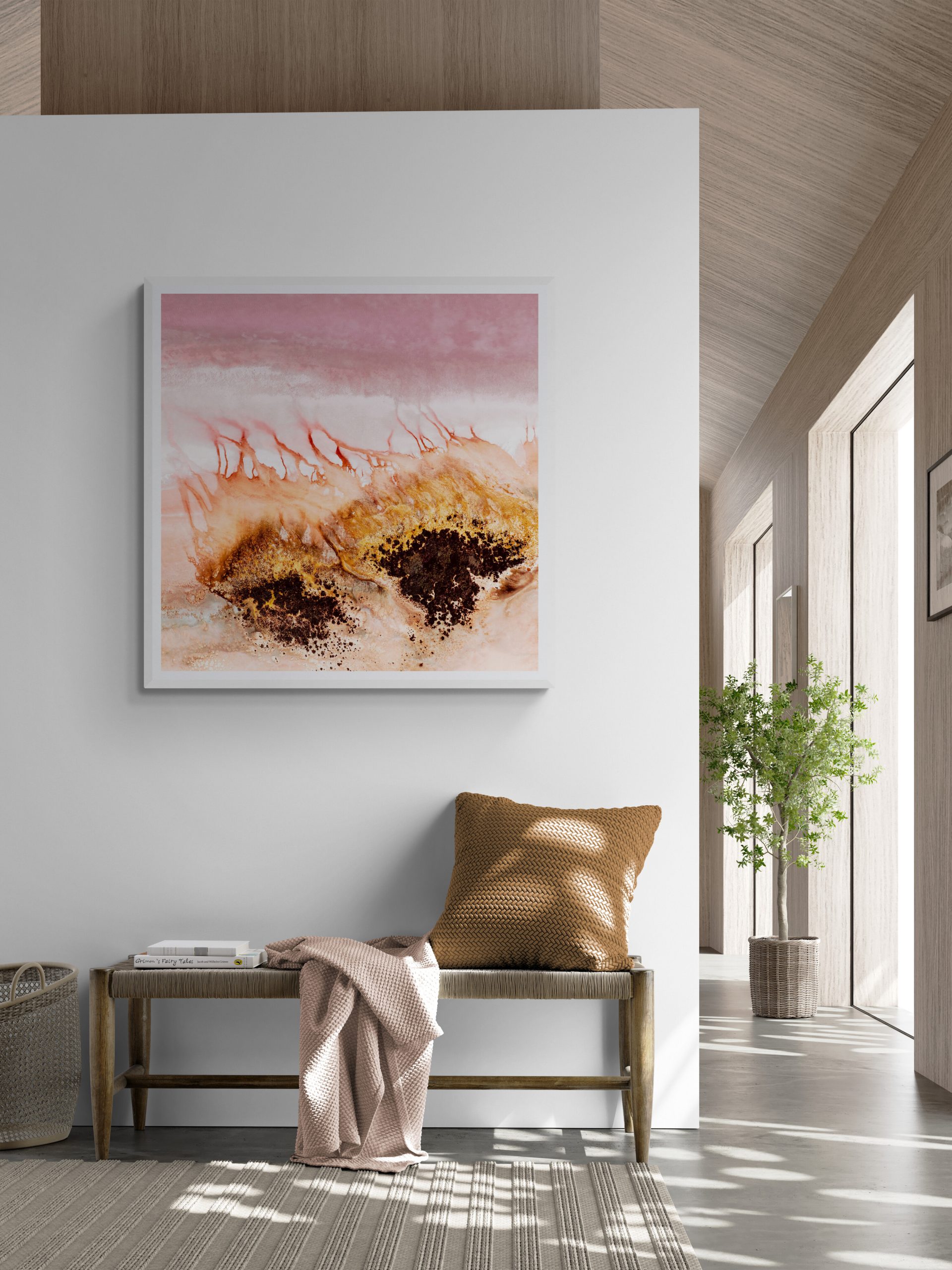 Feature Wall In Boho Living Room (5)