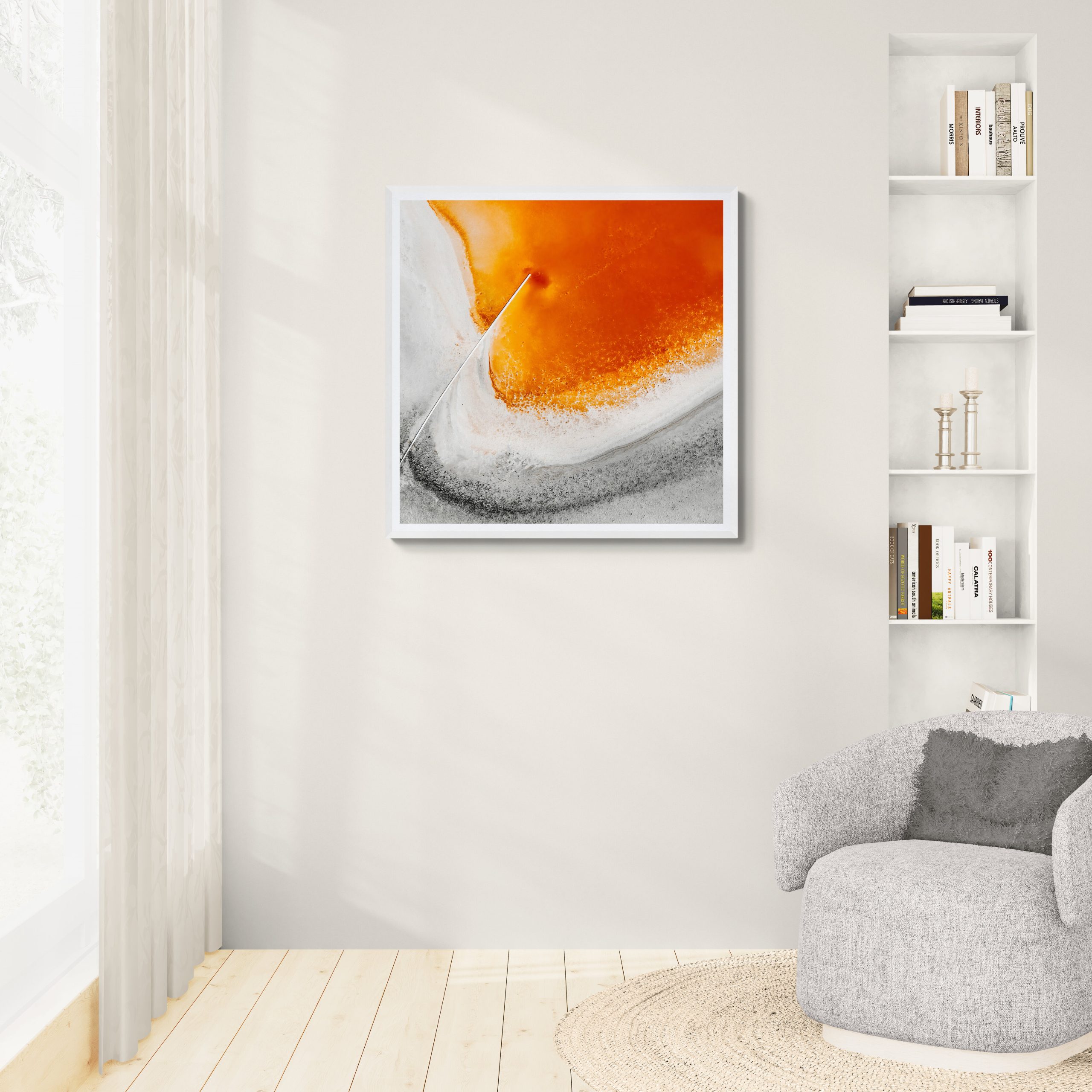 Sunlit Living Room With A Comfy Armchair