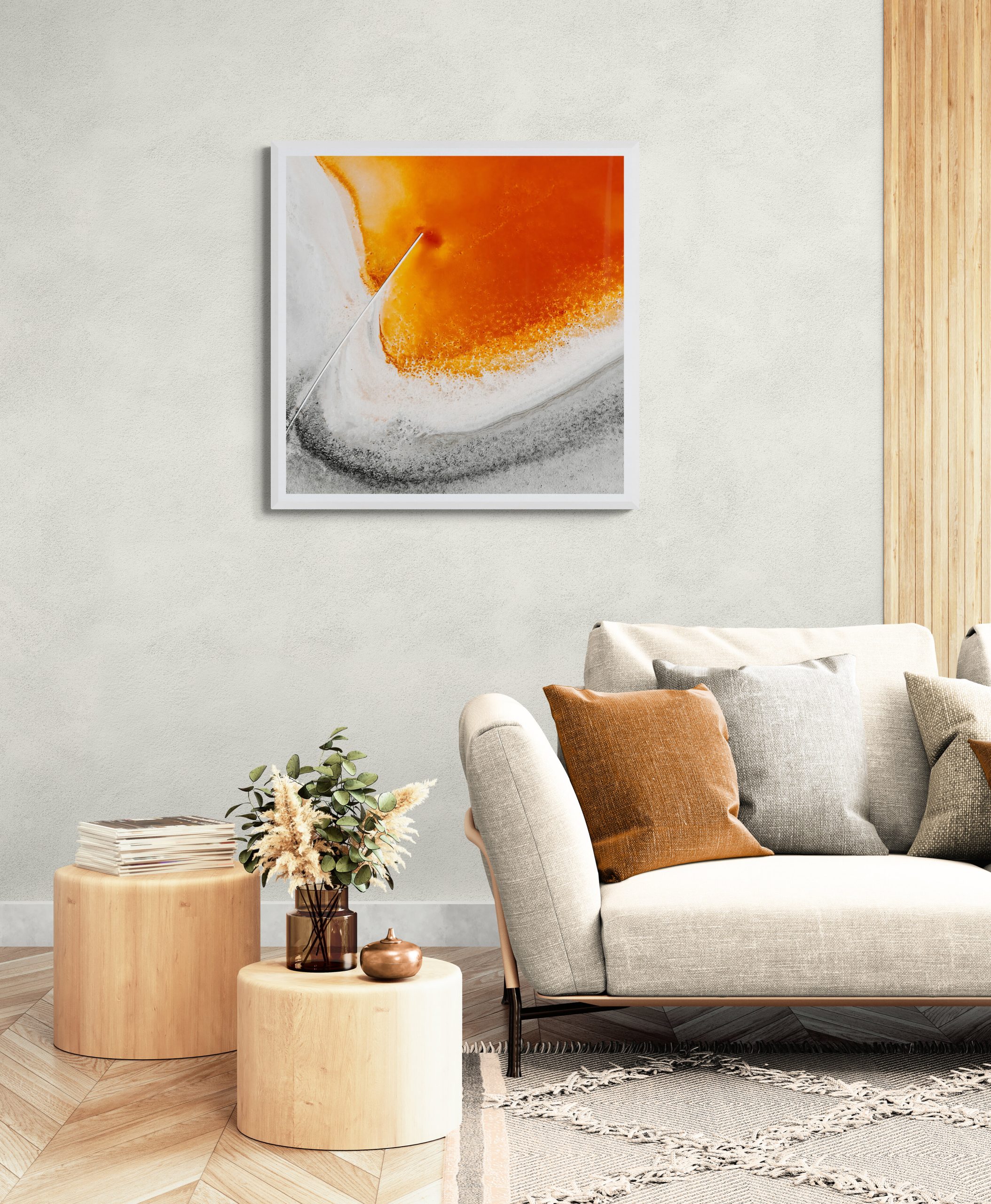 Modern Living Room With Wooden Accents (1)