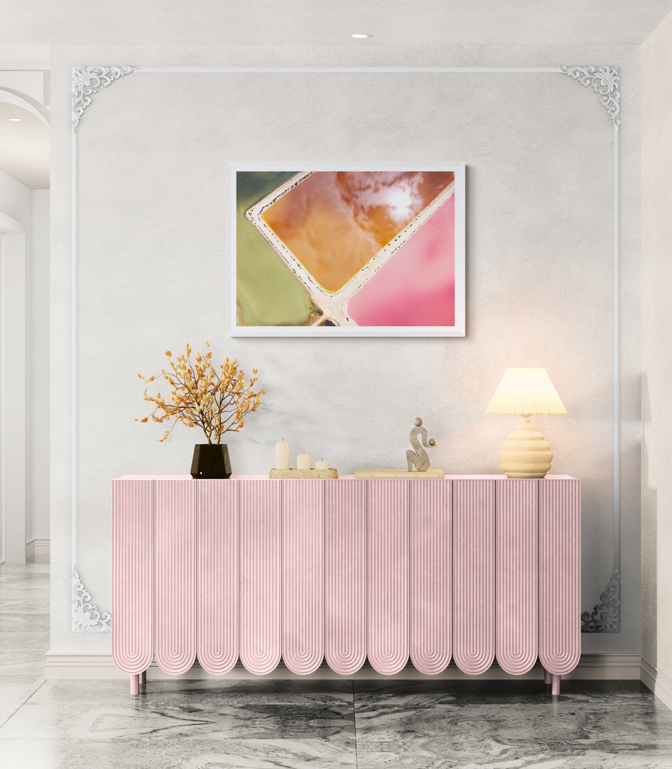 Interior Hallway With A Fancy Cabinet