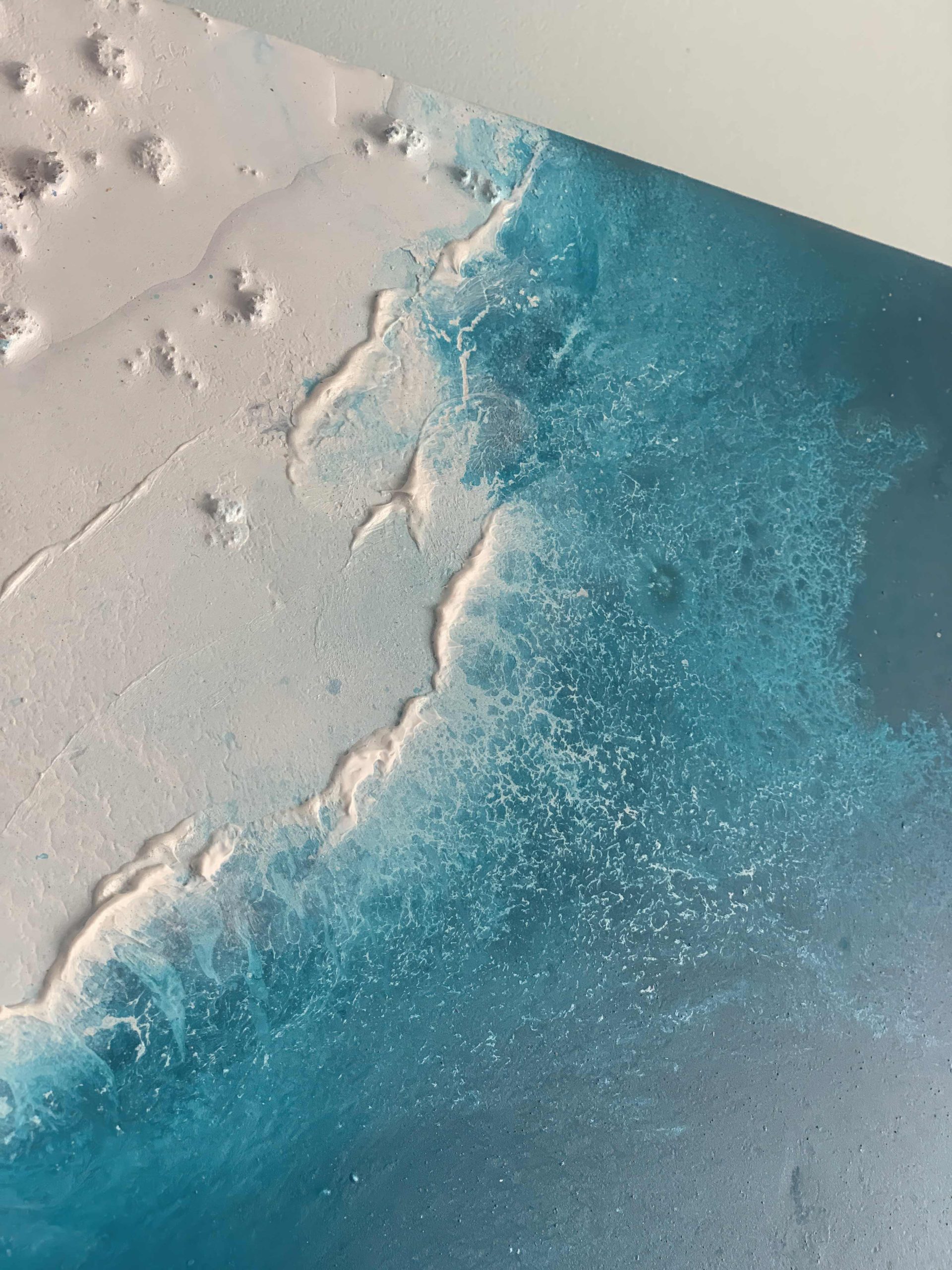 Teal And Beige Seascape Wall Art9