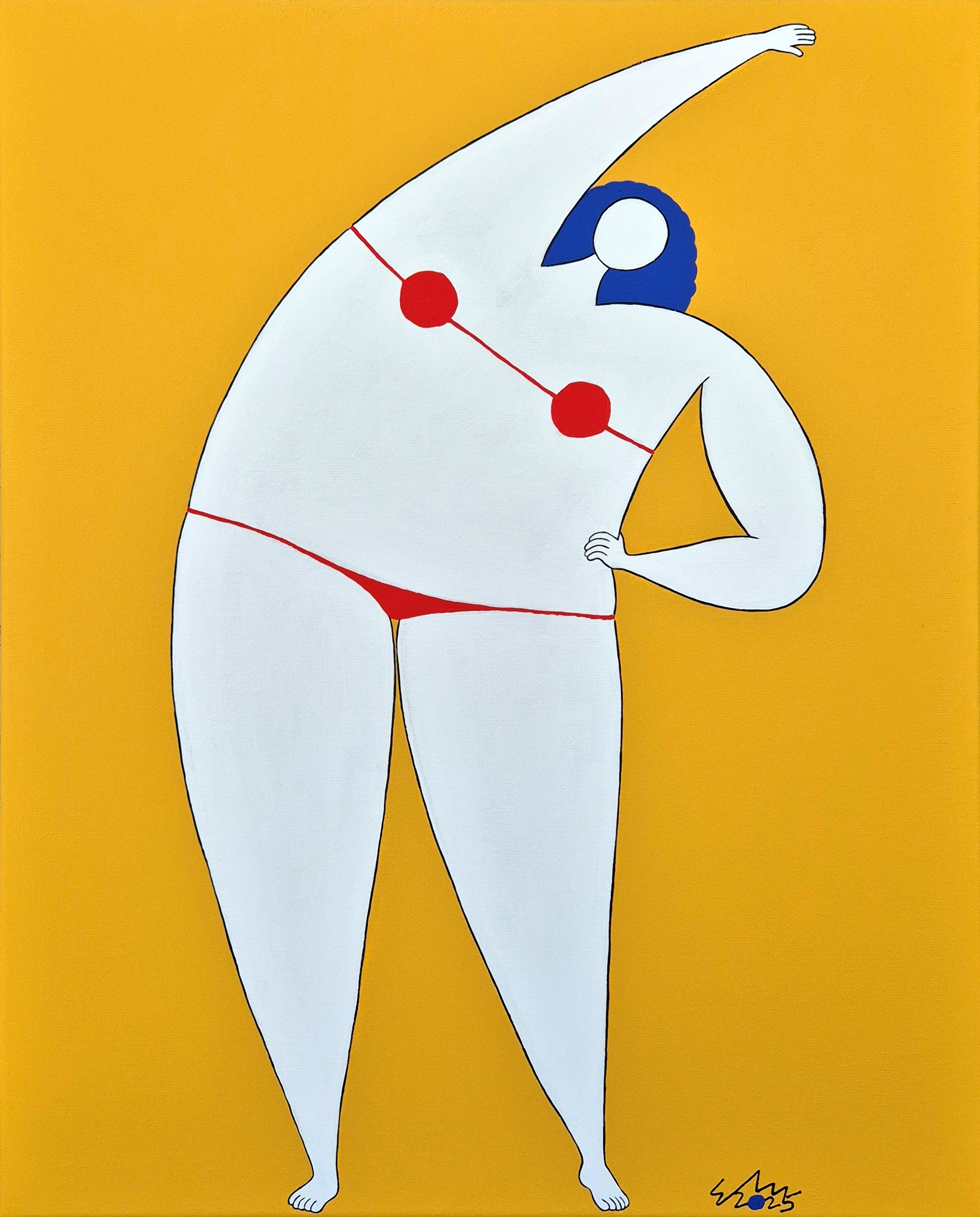 Morning Stretches 2025 Acrylic On Canvas 40.6cm X 50.8cm X 3.8cm