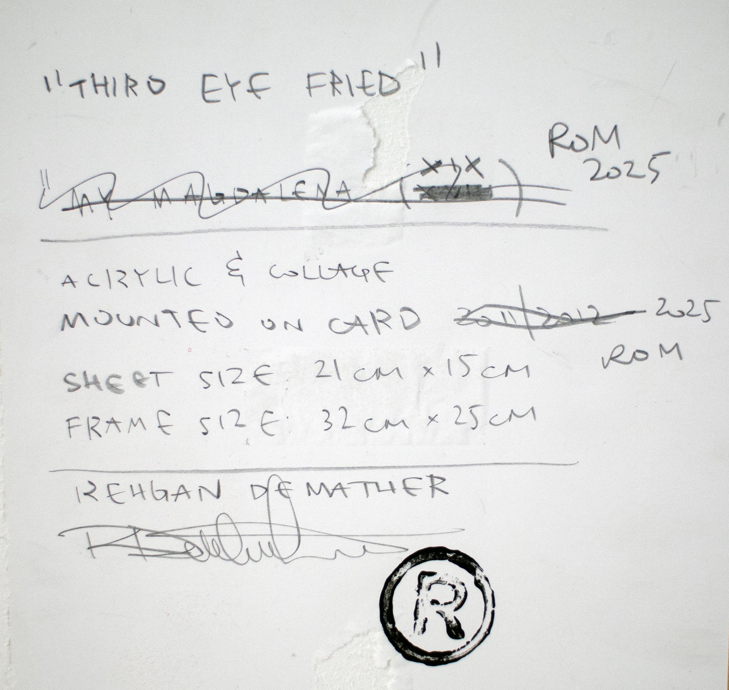 Third Eye Fried Framed Signed