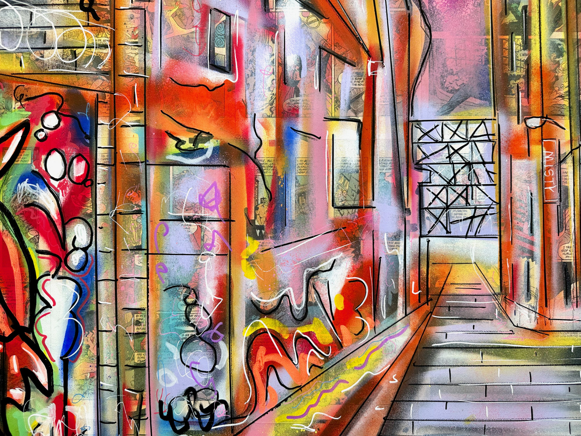 Hosier Lane Melbourne 2 Popart Deborah Lang Art Urban Canvas 4