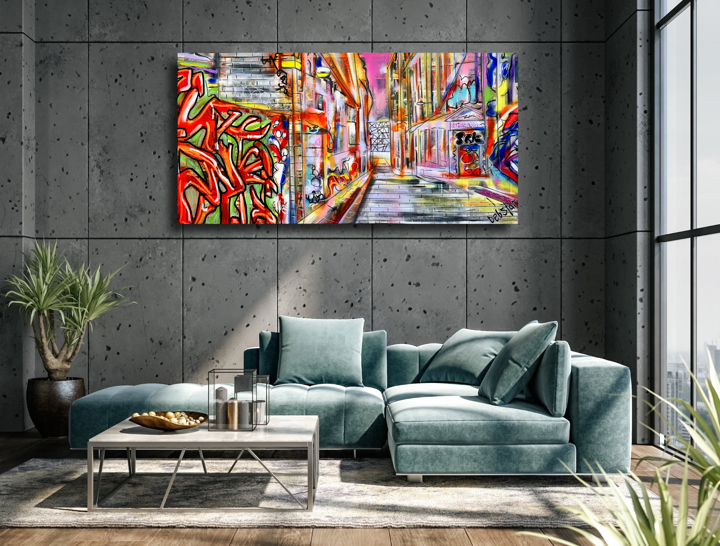 Slate Wall And Couch