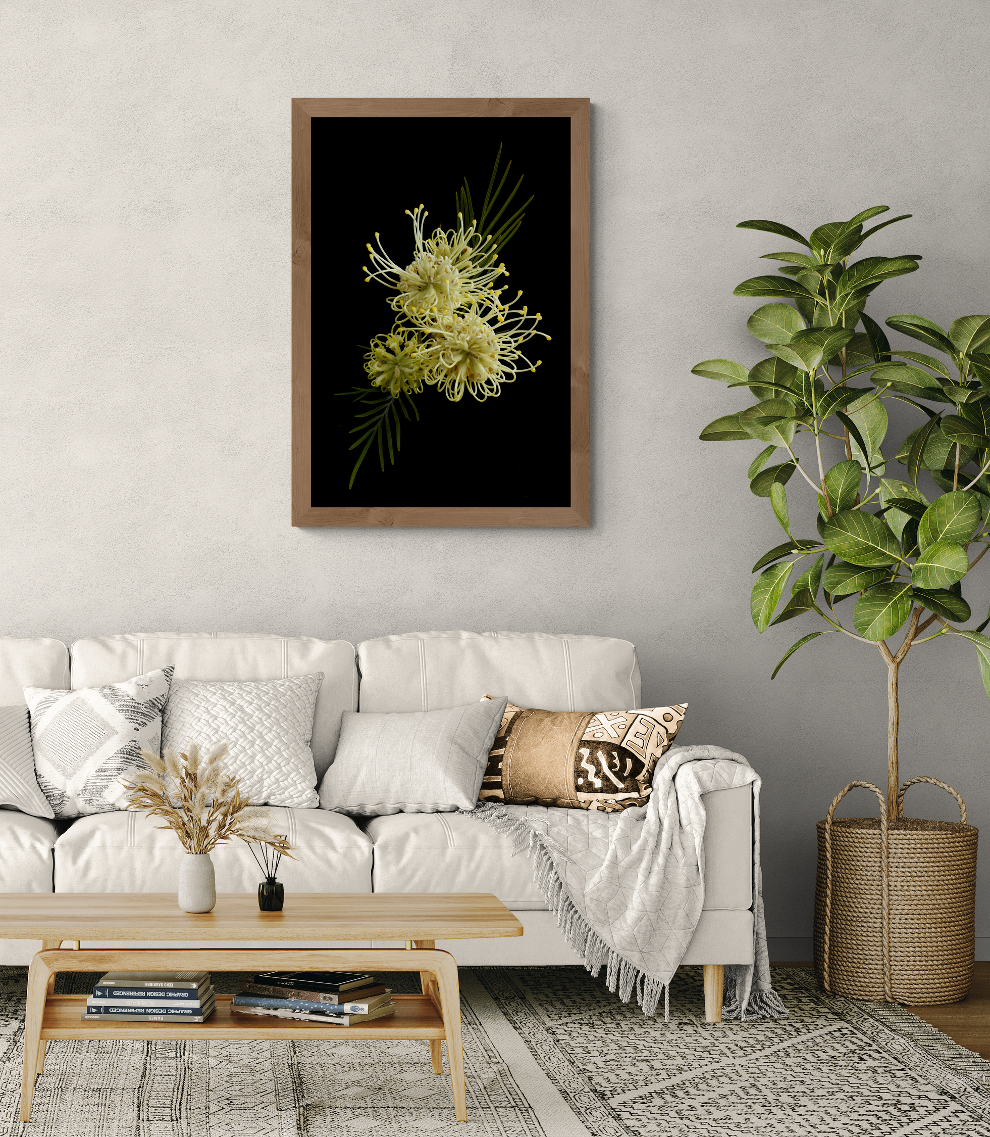 Comfy Boho Living Room With A Shrub (6)