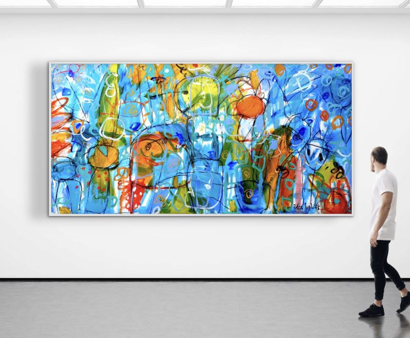 Blue Grandmother Hides in the Garden