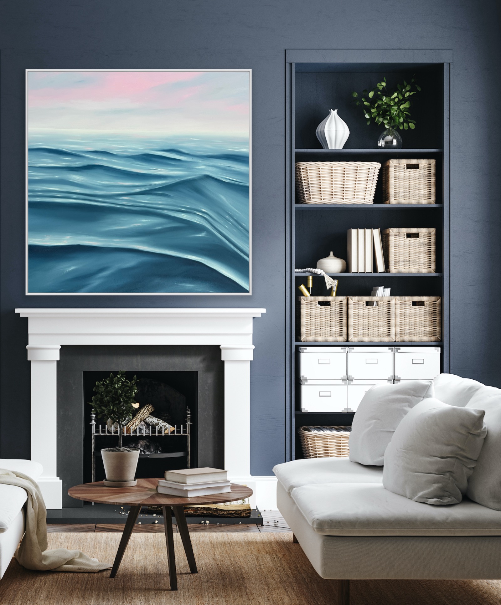 Navy Coastal Interior Alanah Jarvis Art