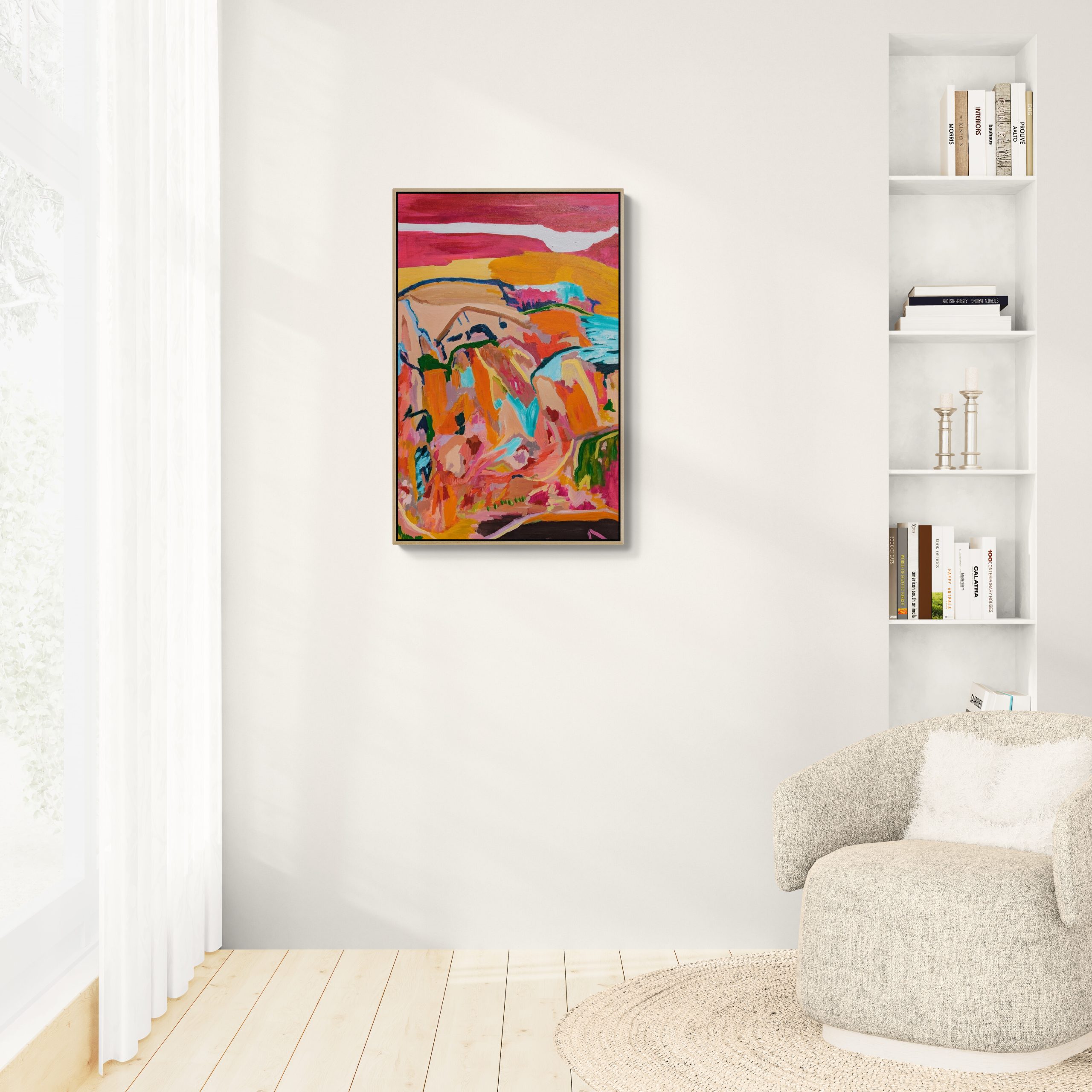 Sunlit Living Room With A Comfy Armchair (3)