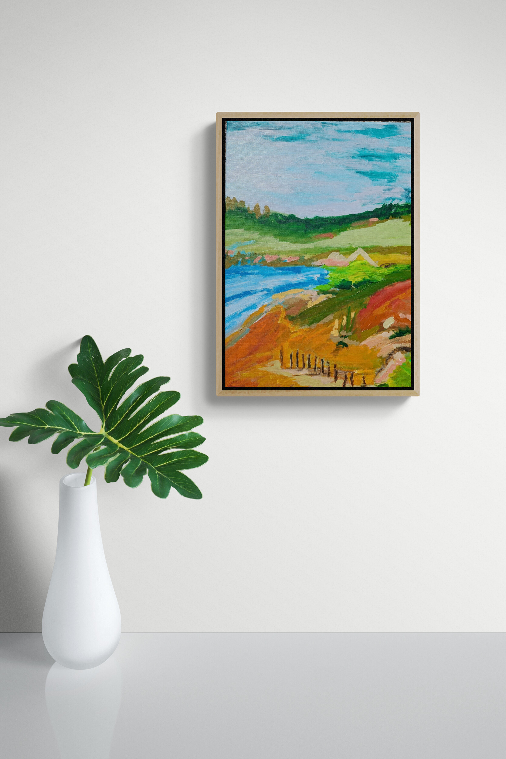 Tropical Leaf In A Ceramic Vase (3)