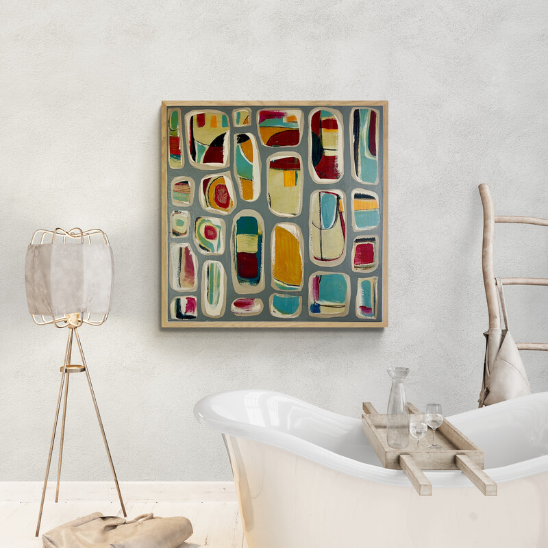 Bohemian Style Bathroom With Tub