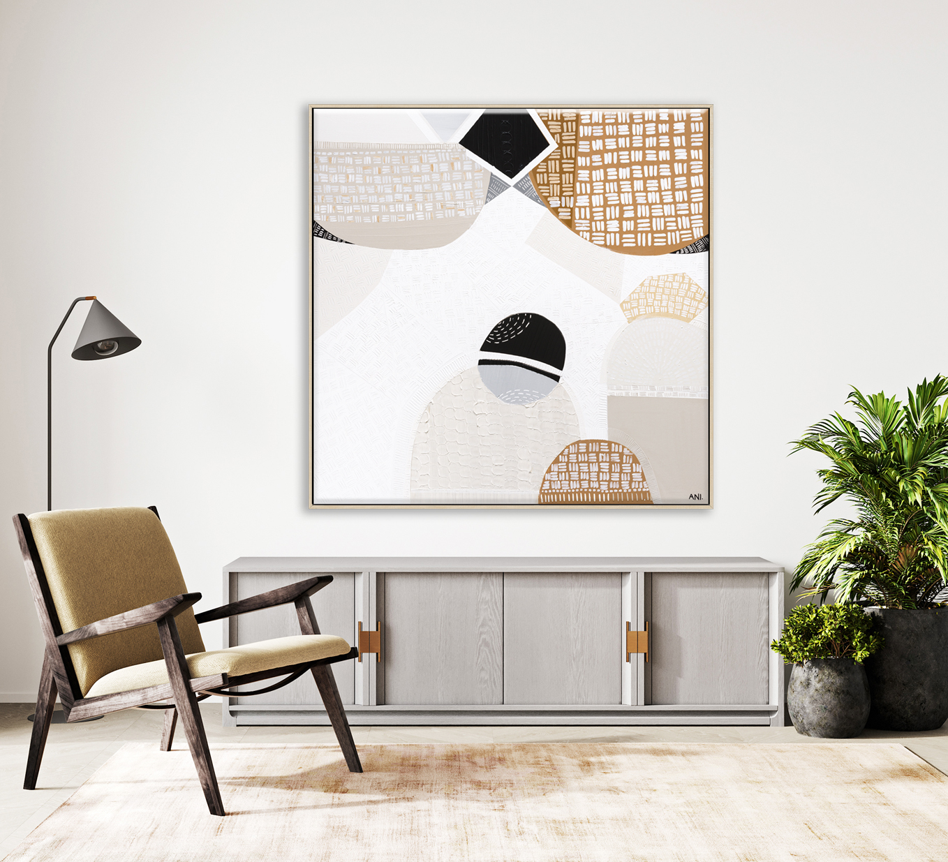 Minimalist Modern Living Room Interior Background, Living Room M