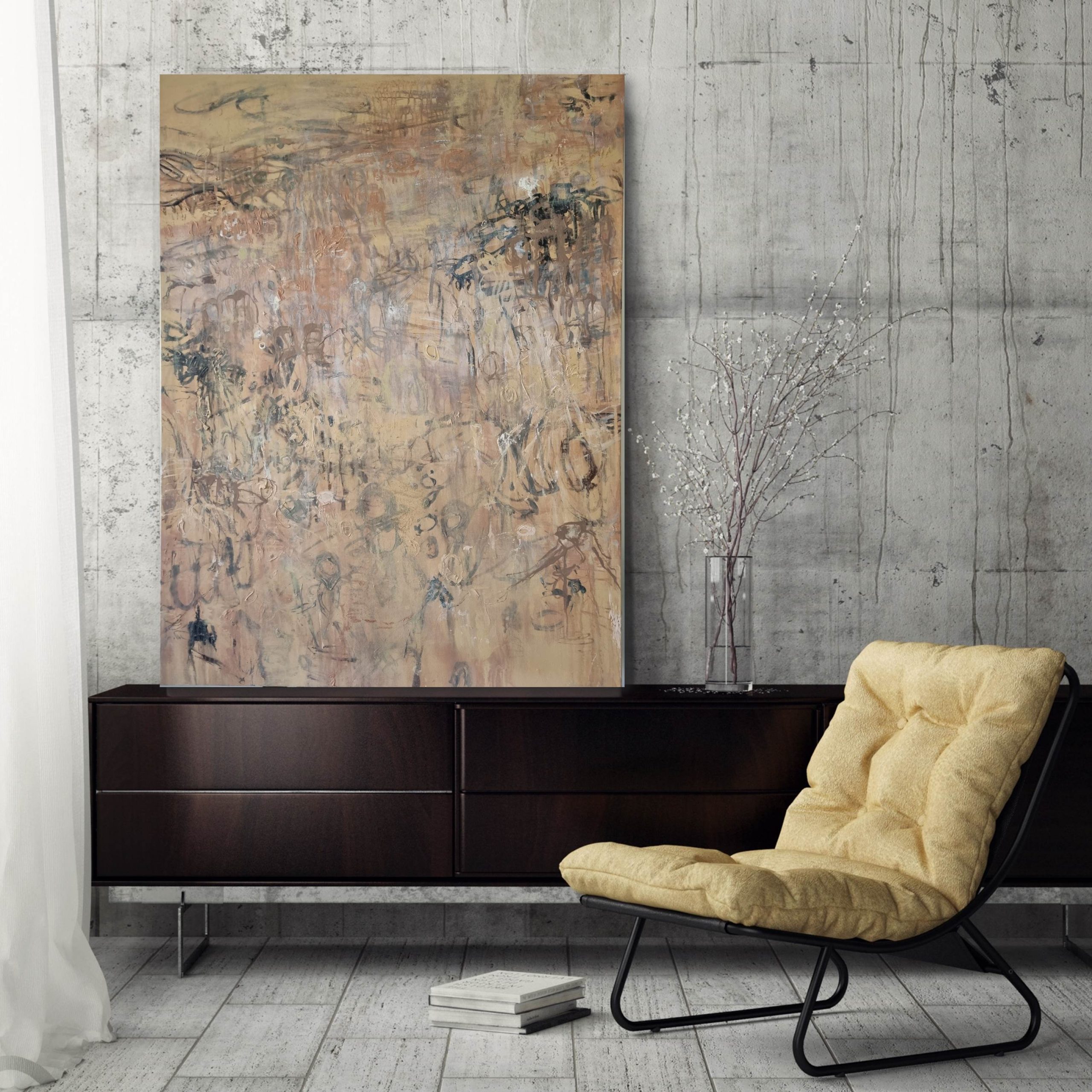 Warm Earth Grey Minimal Rm