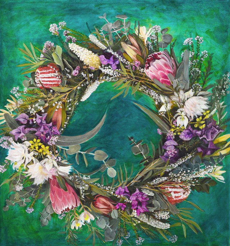 Wreath in a Sea of Turquoise Ltd Ed Print 3/25