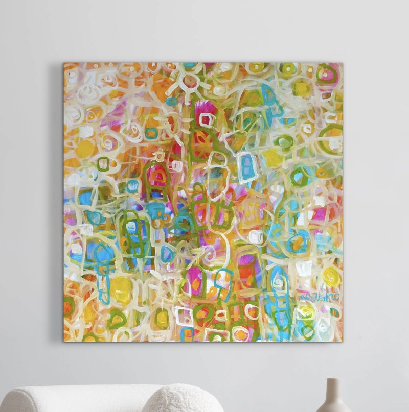 Teal and Magenta Like Living