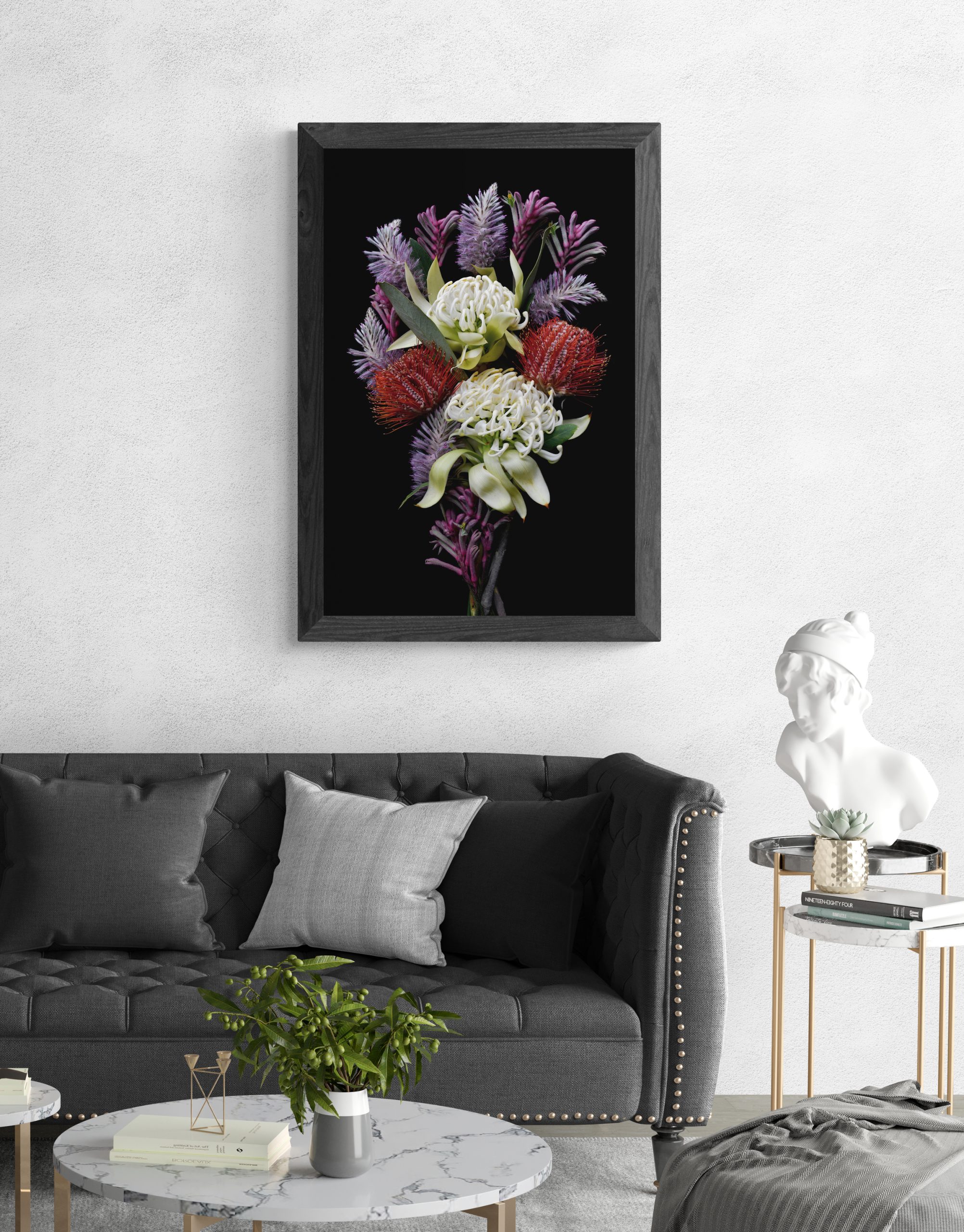 Fancy Living Room With Modern Bust (26)