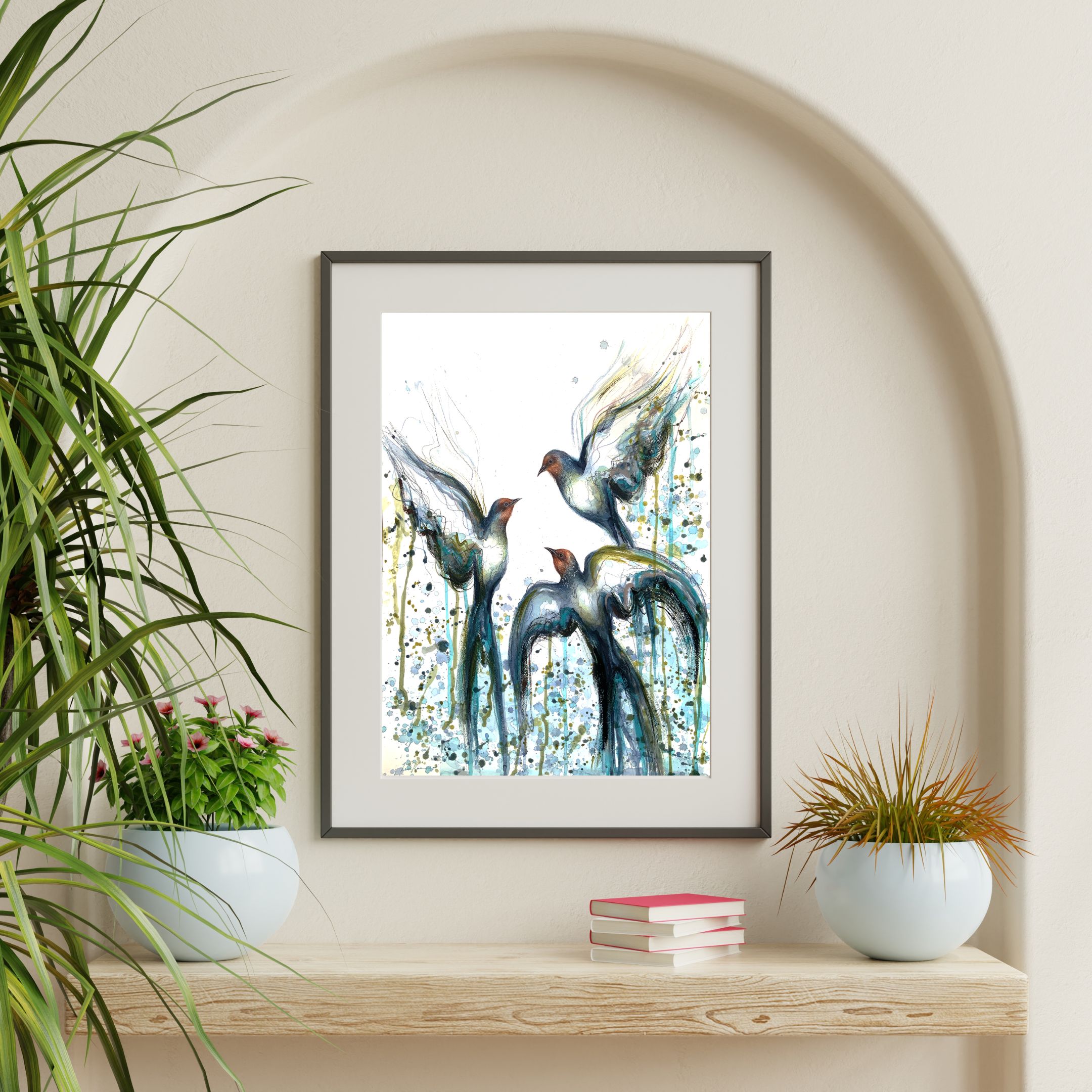 Beige Minimalist Wall Frame Mockup Instagram Post