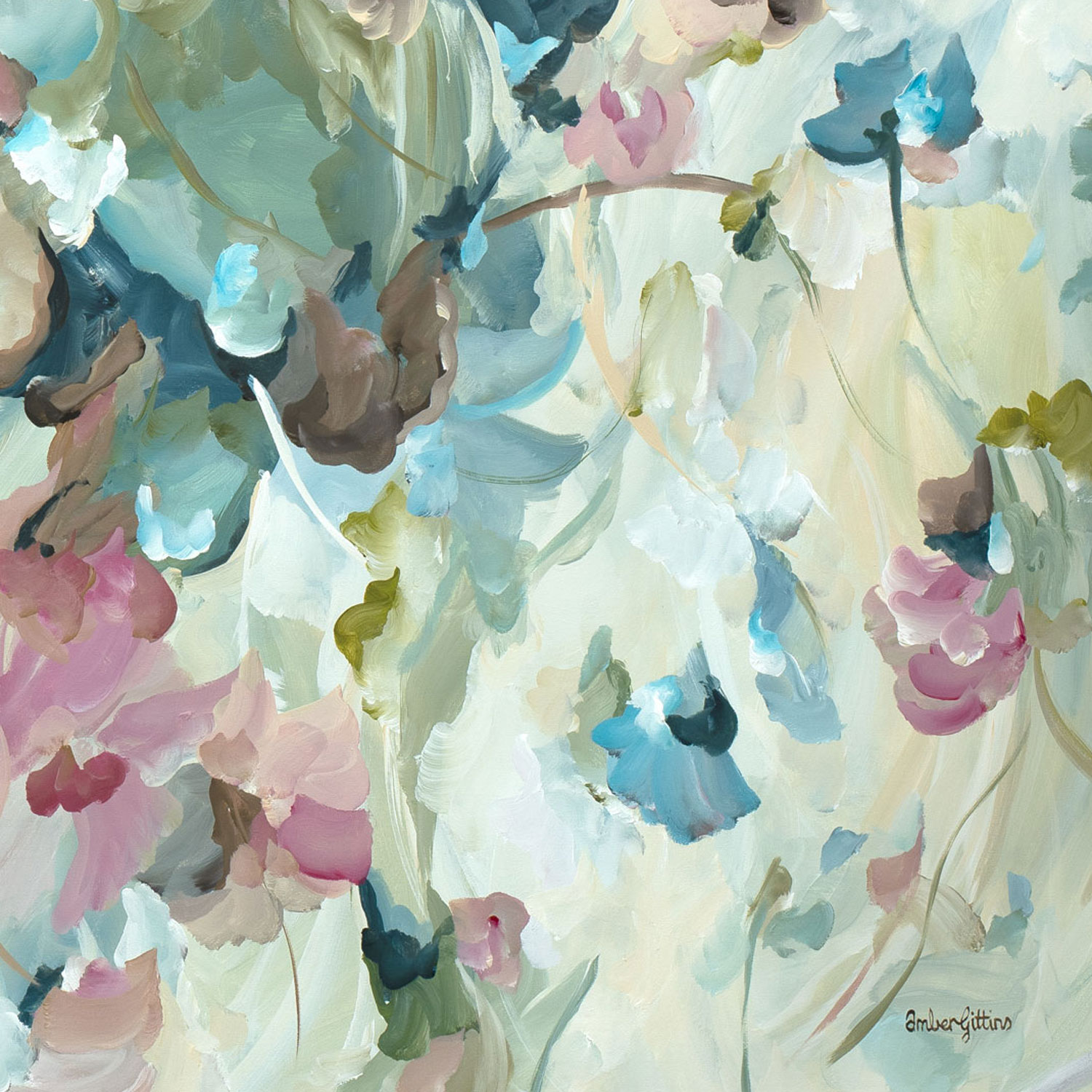 Dopamine Flowers Original Art By Amber Gittins Signature