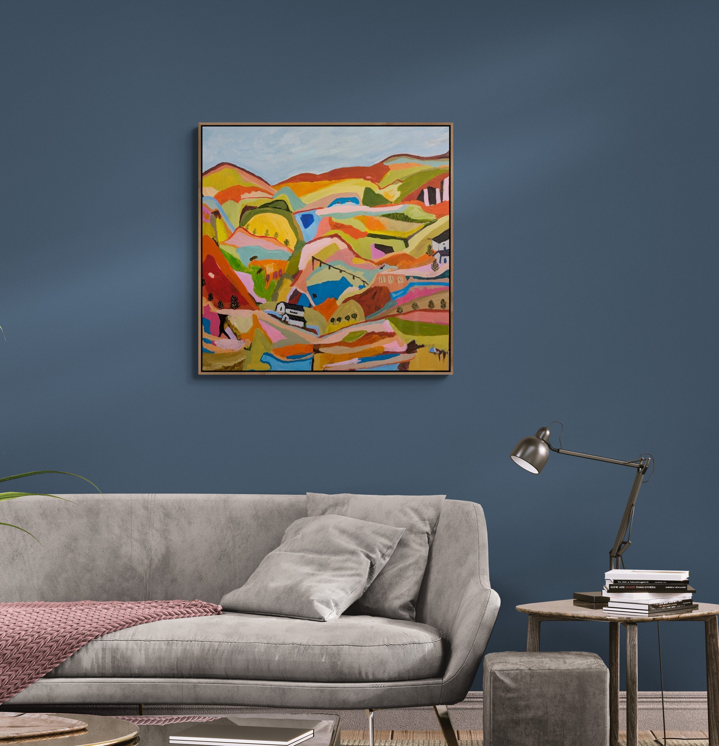 Modern Living Room With A Fancy Coffee Table (1)