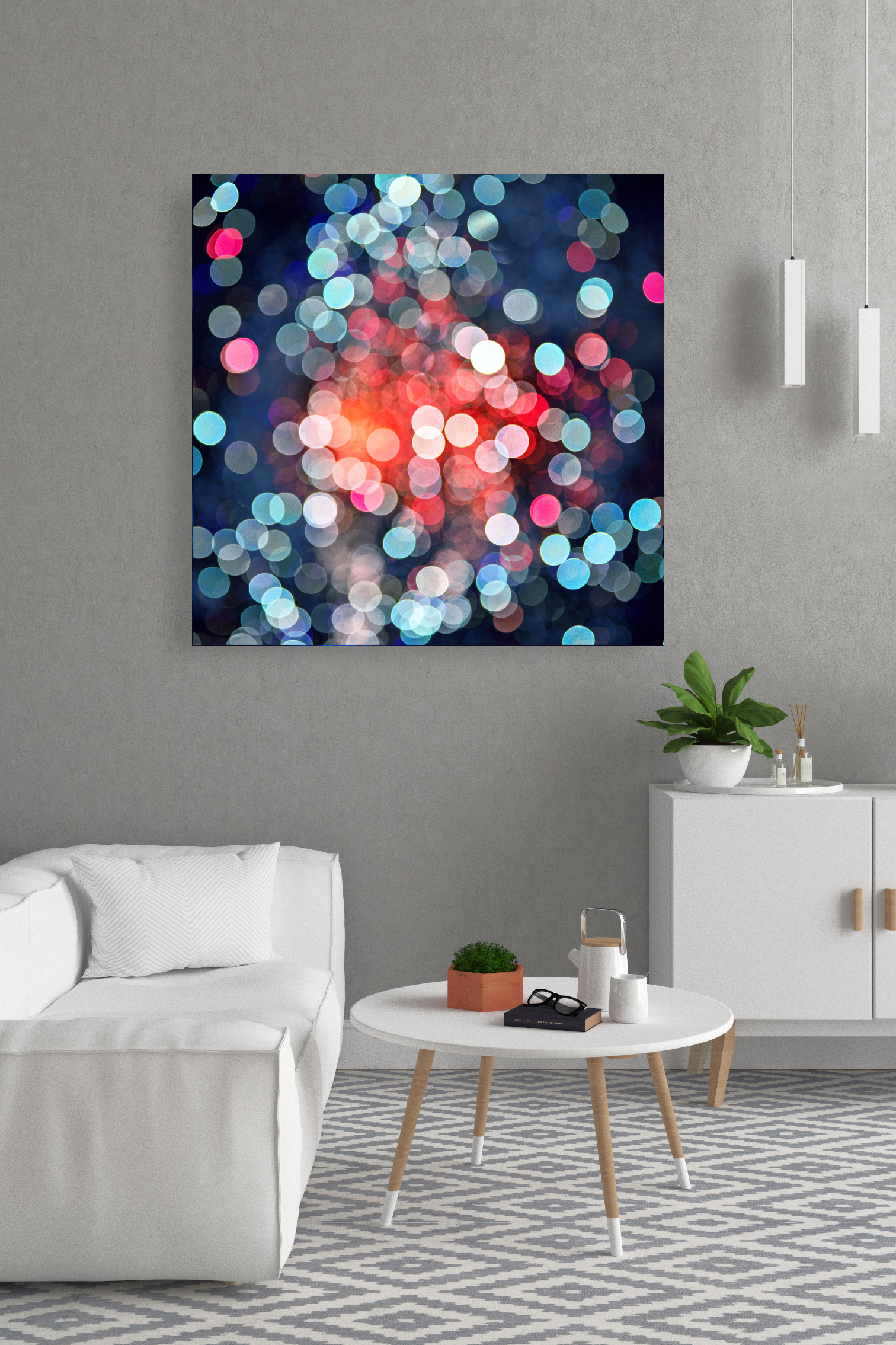 Core Light Nordic White Couch Cactus Bruce Peebles Artist