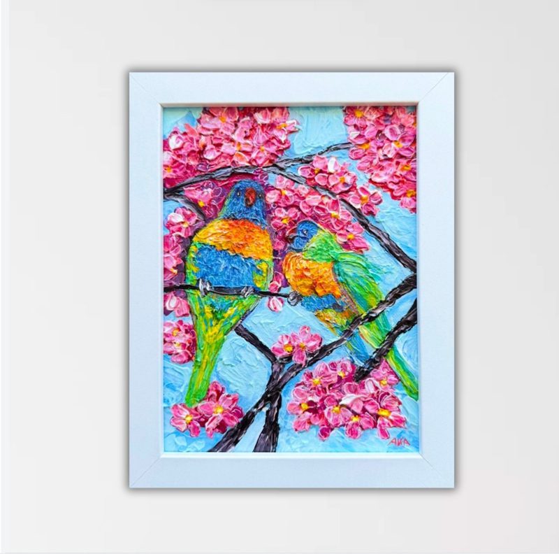 Lorikeets in Spring Conversations