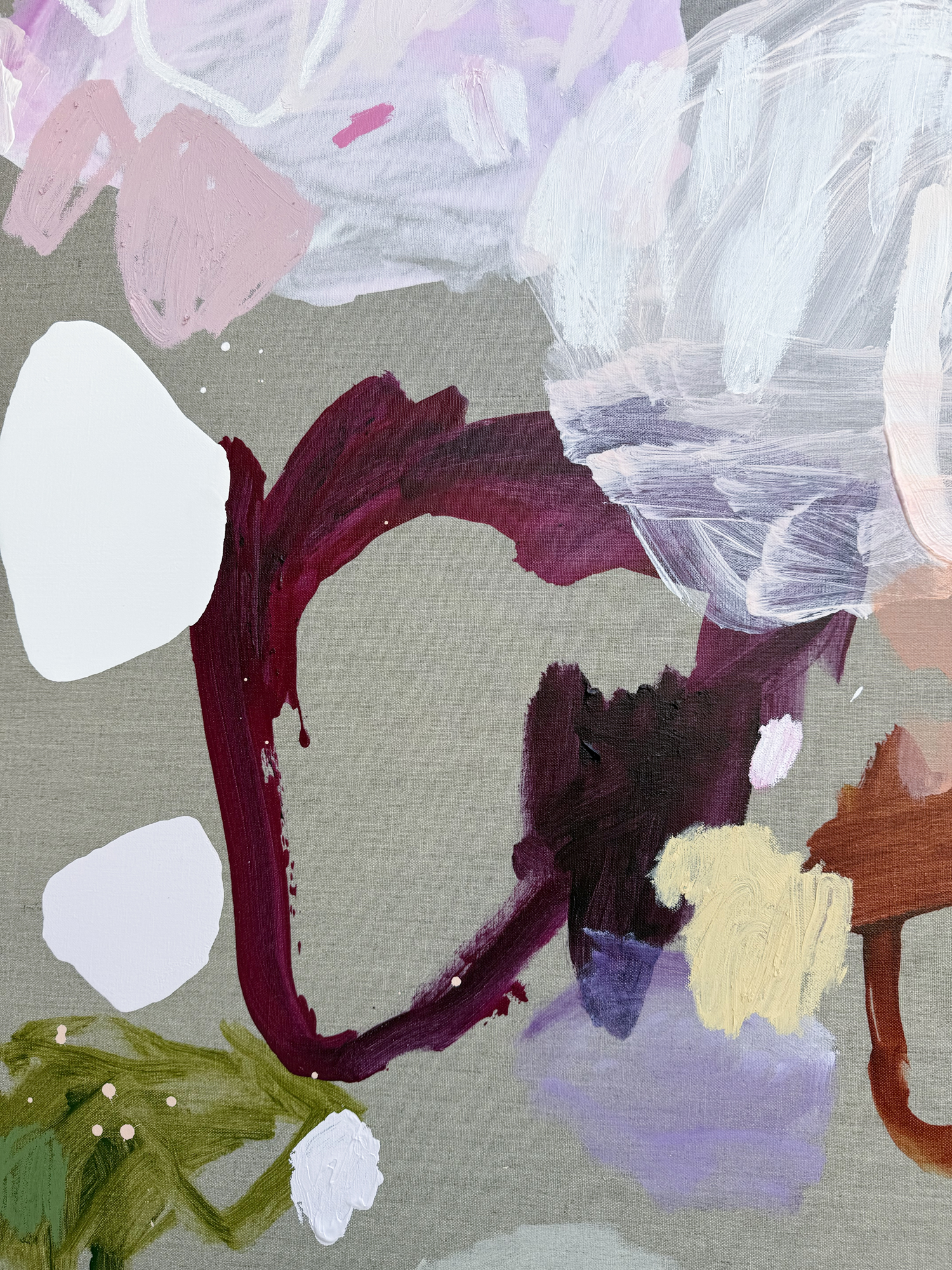 Australian Artist Rebecca Koerting Caught You Smiling Abstract Painting 502 W