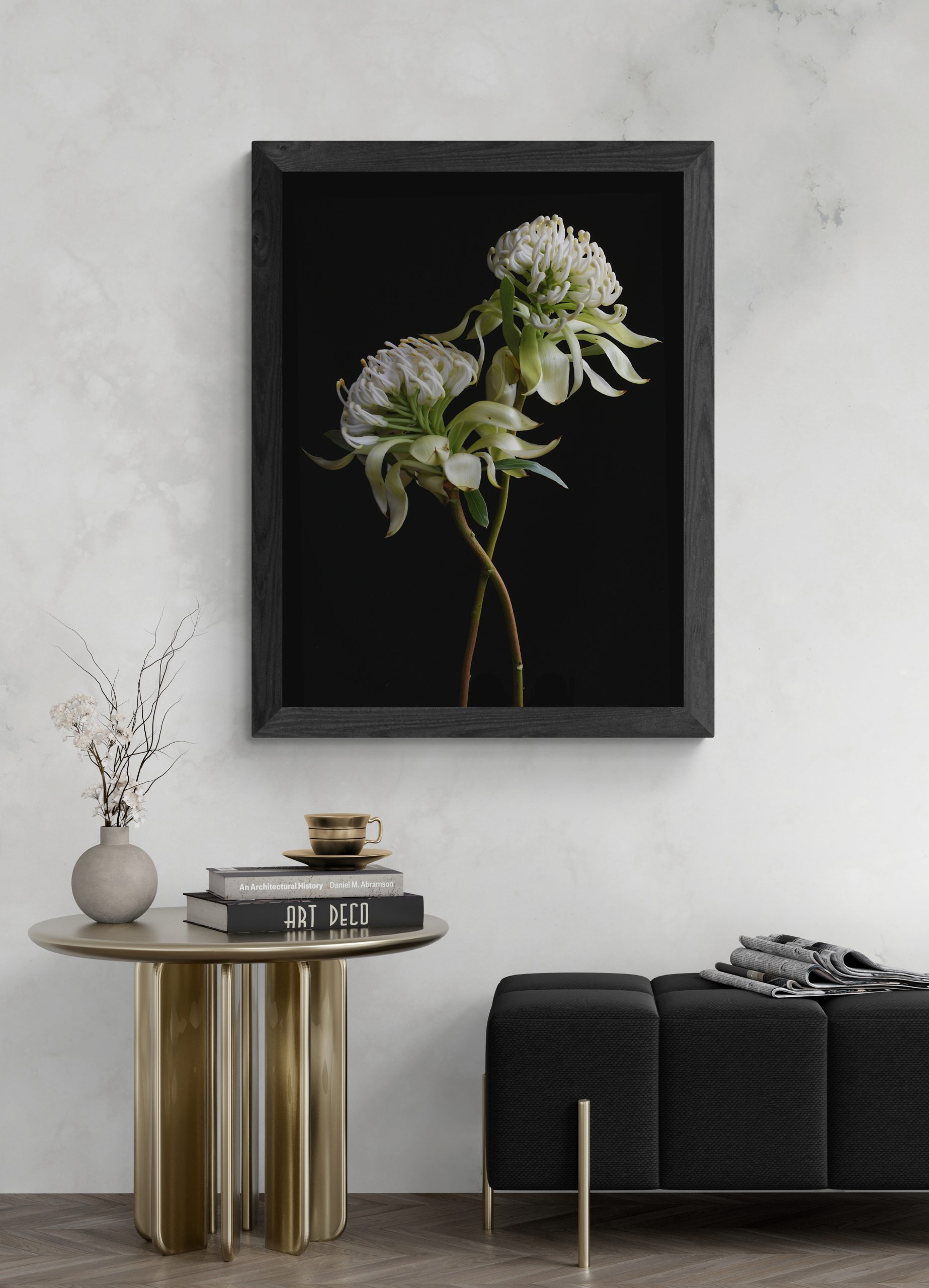 Living Room With Bench Sofa And Table (25)