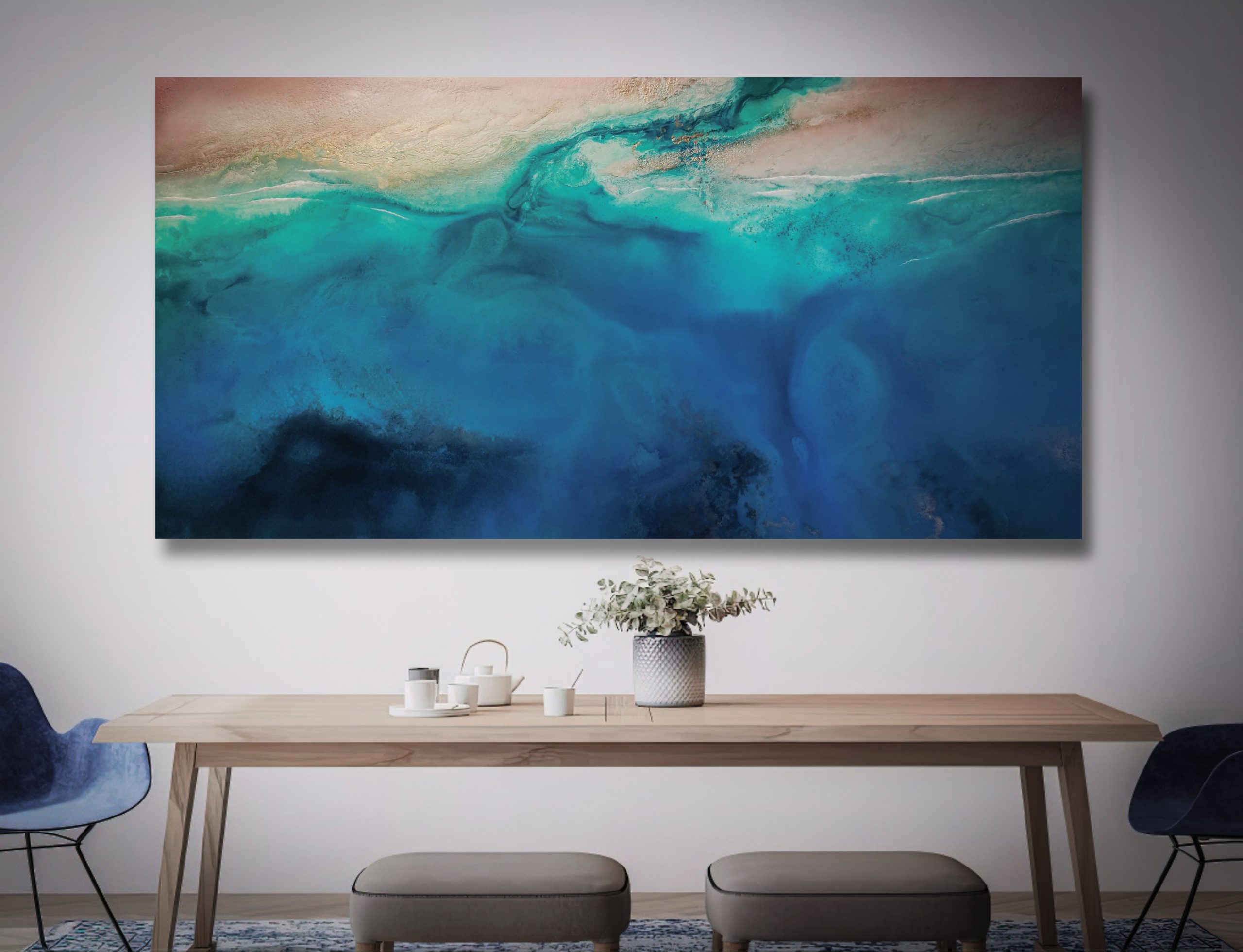 Aqua Blue Seascape Petra Meikle5