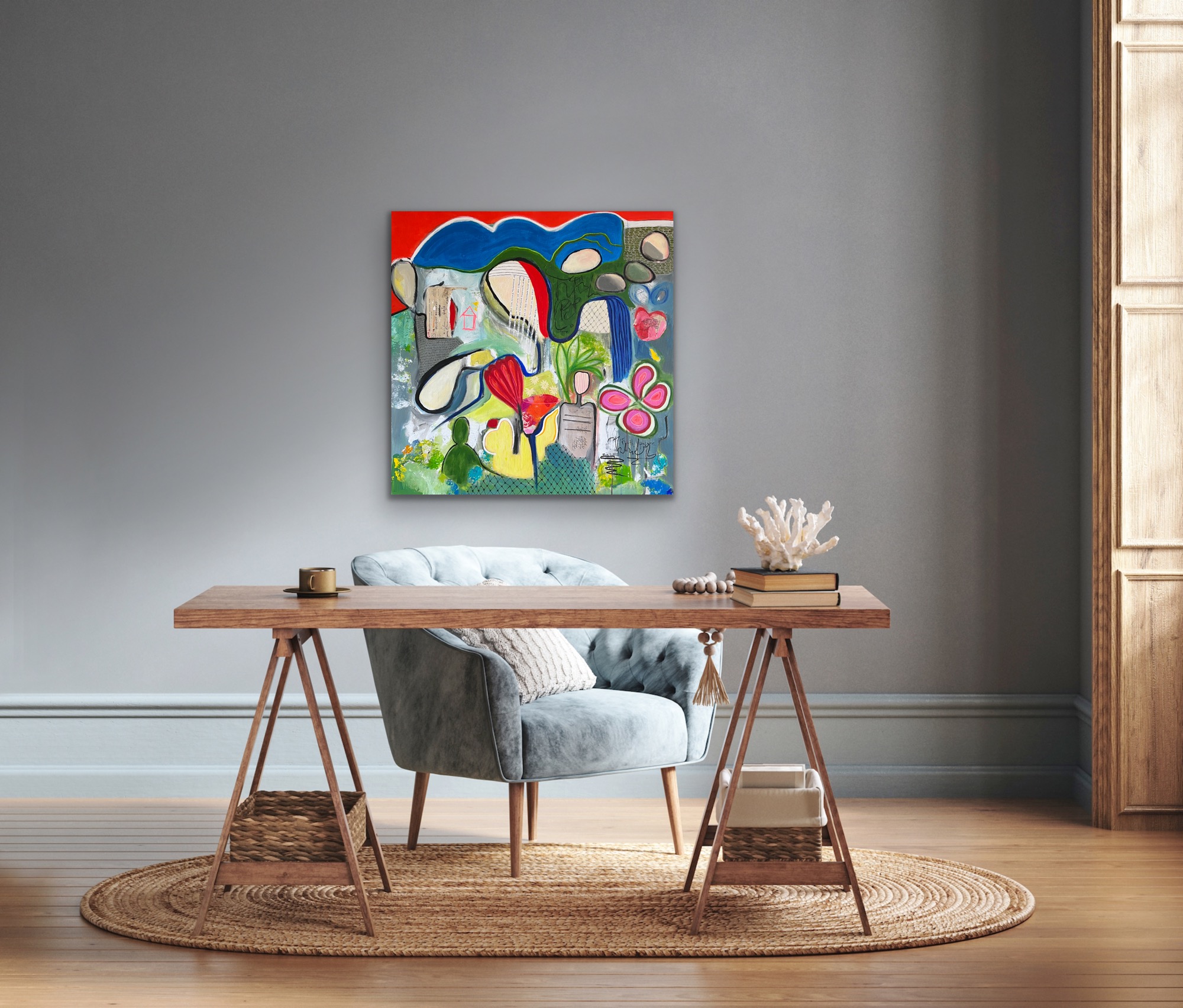 The Heart Is There No1 Insitu Above Work Table