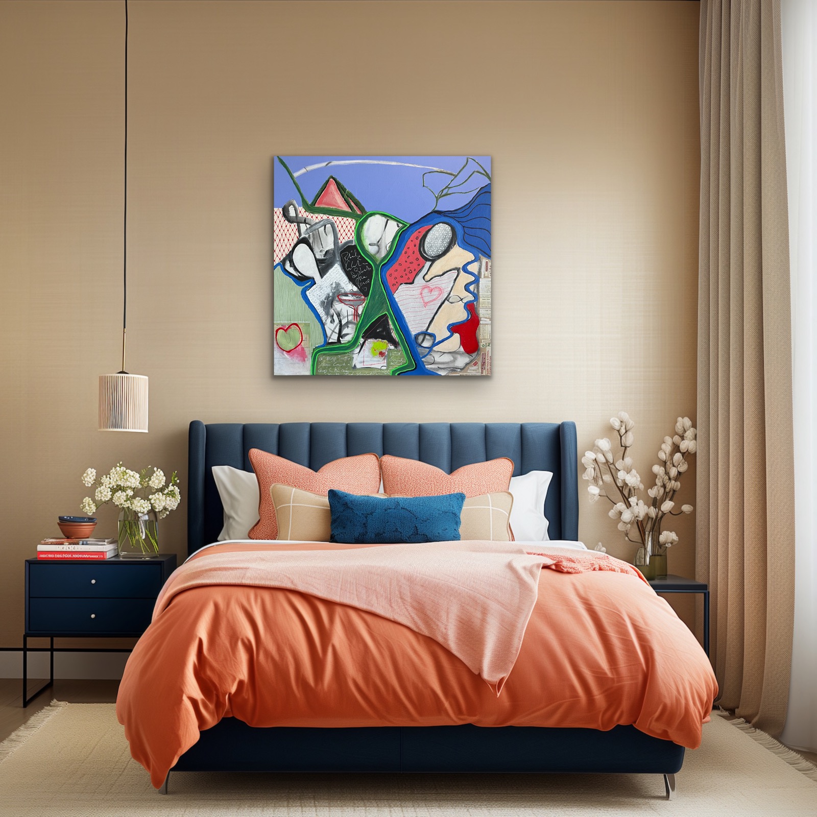 The Heart Is There No2 Insitu Above Bed