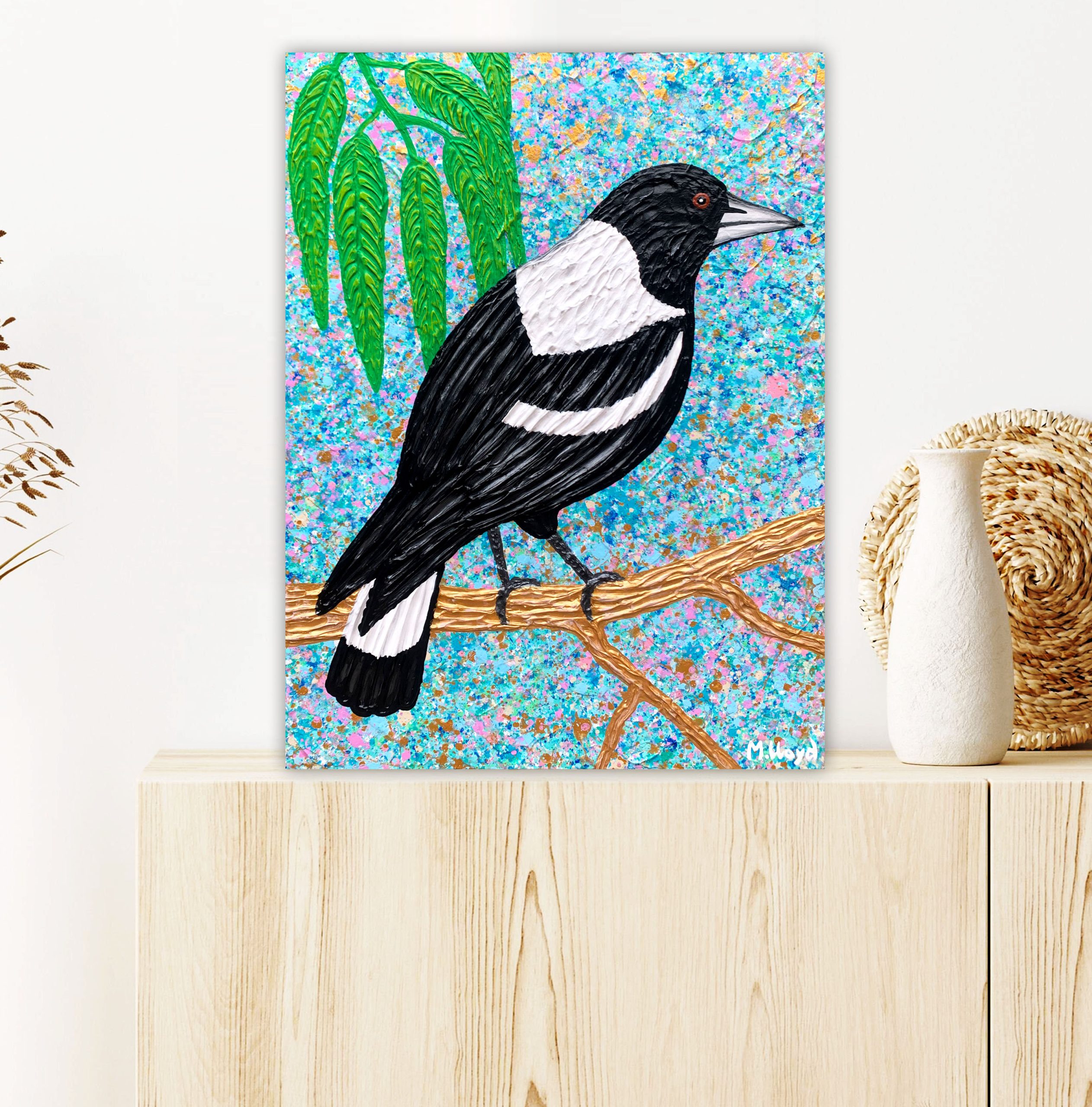 Lounge 1 Miranda Lloyd Magpie Abstract Textured Art Australia