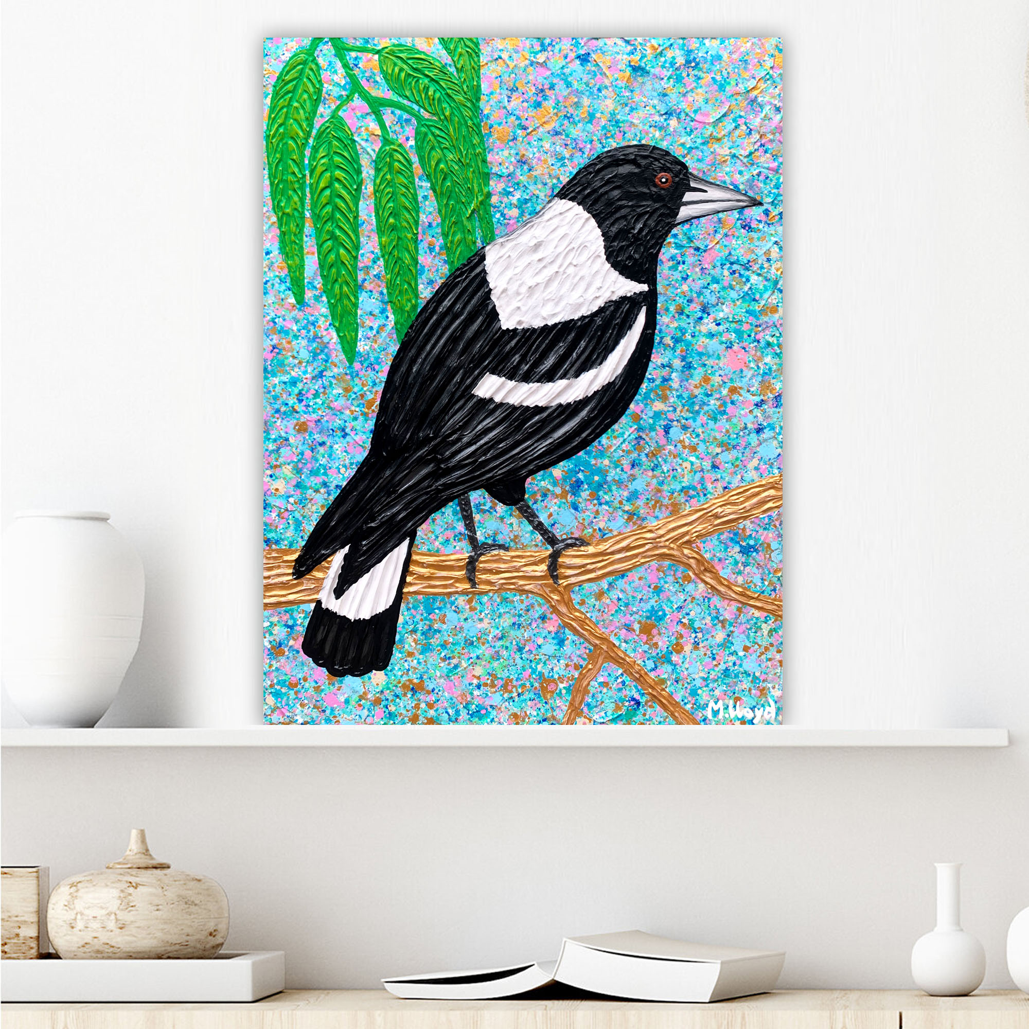 Lounge 2 Miranda Lloyd Magpie Abstract Textured Art Australia