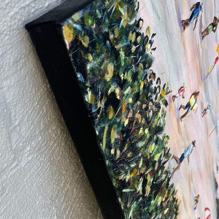 Bird's Eye View Edges Red. Sq