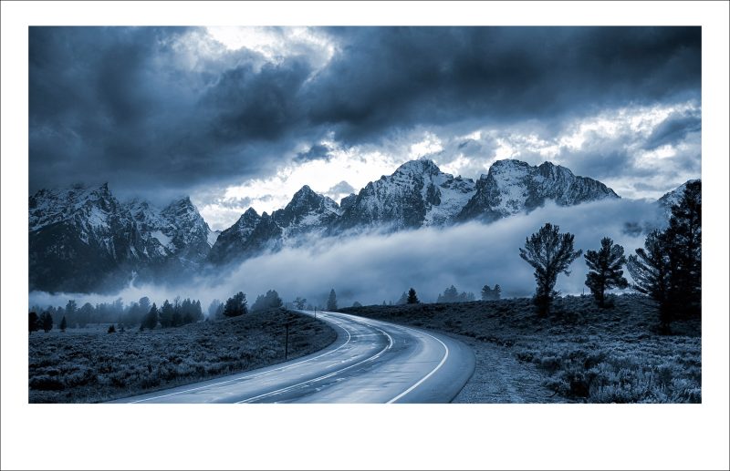 Twilight Road to the Tetons