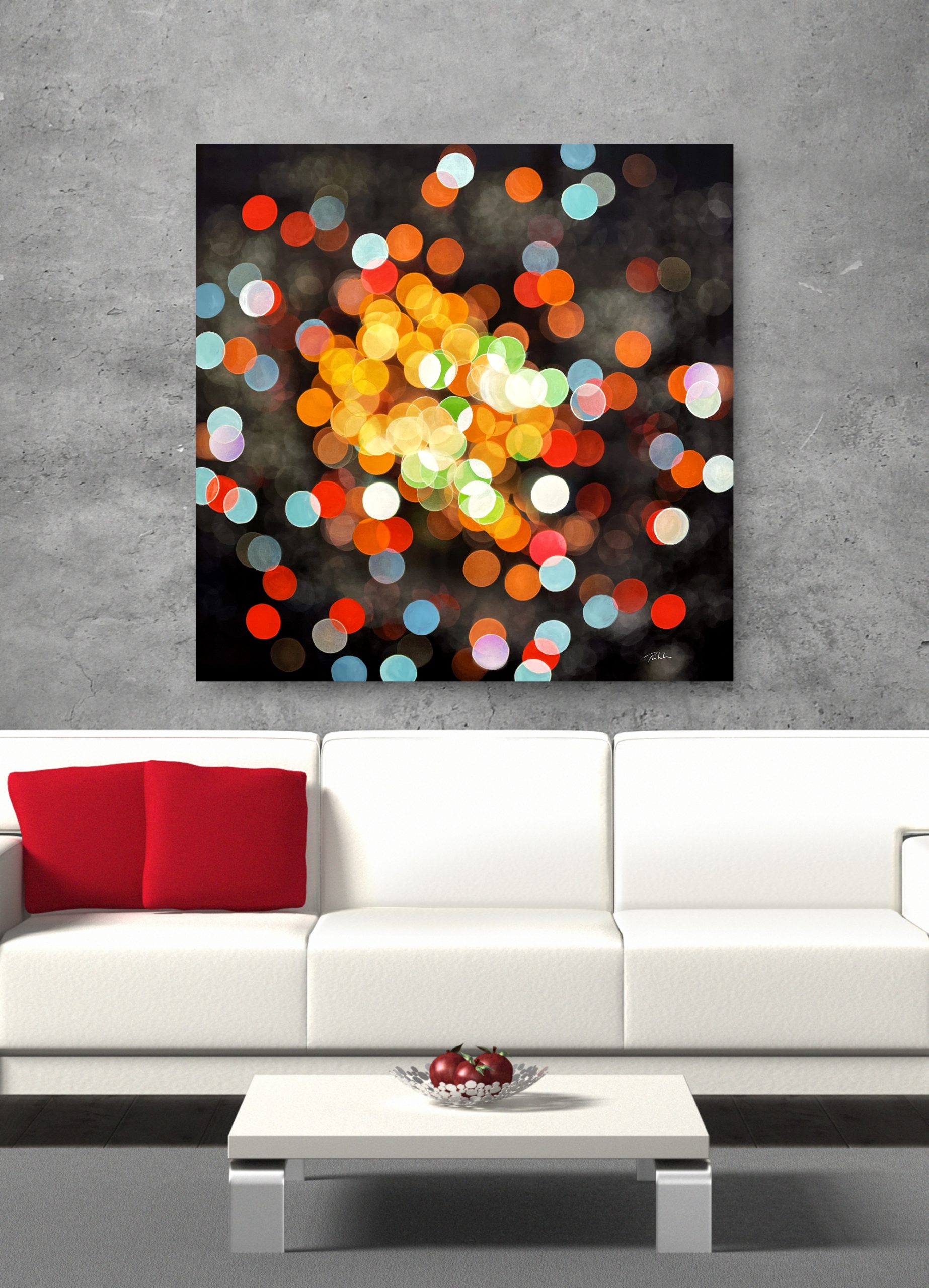 Ignite White Couch Bruce Peebles Artist