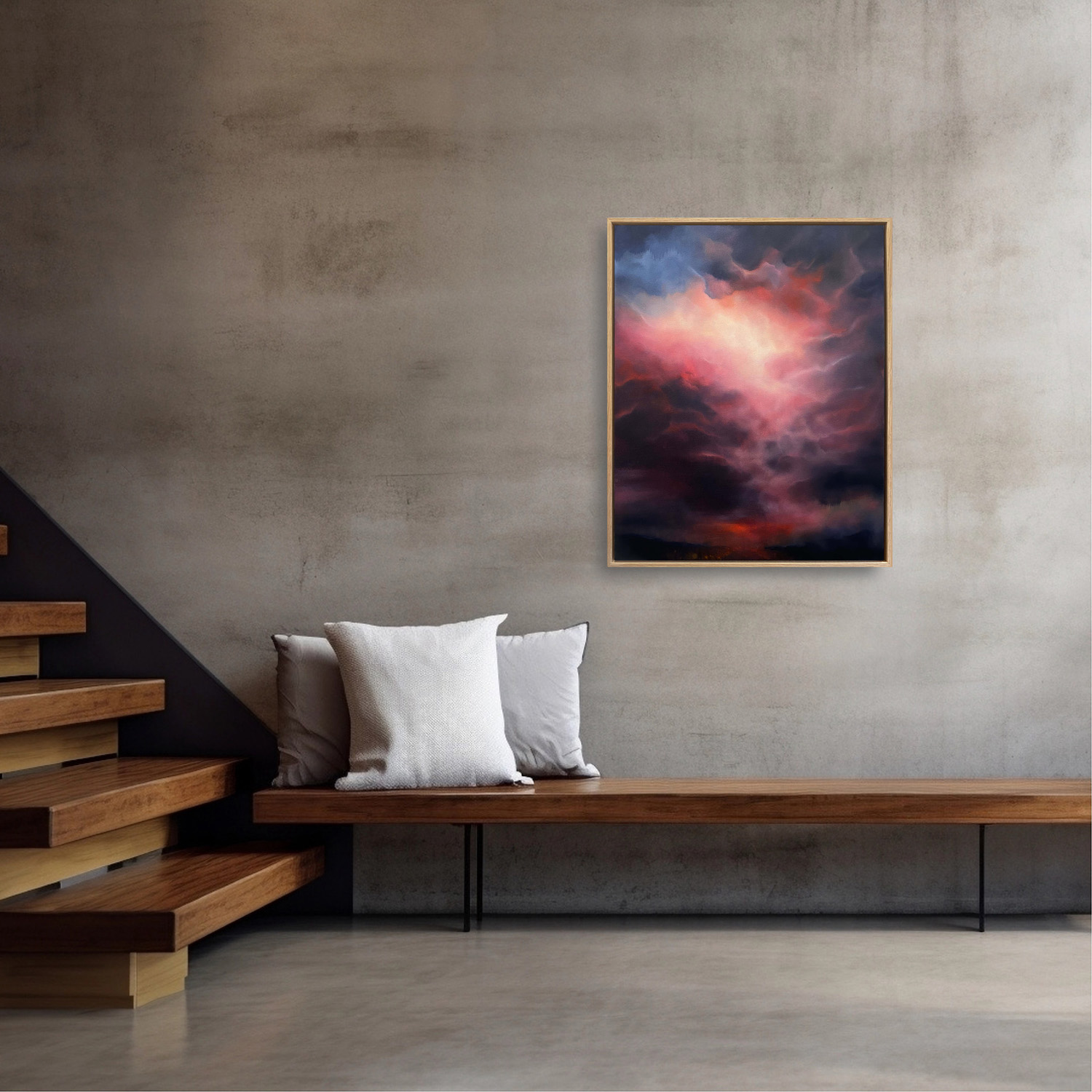 Wide Open Wonder On Concrete Wall