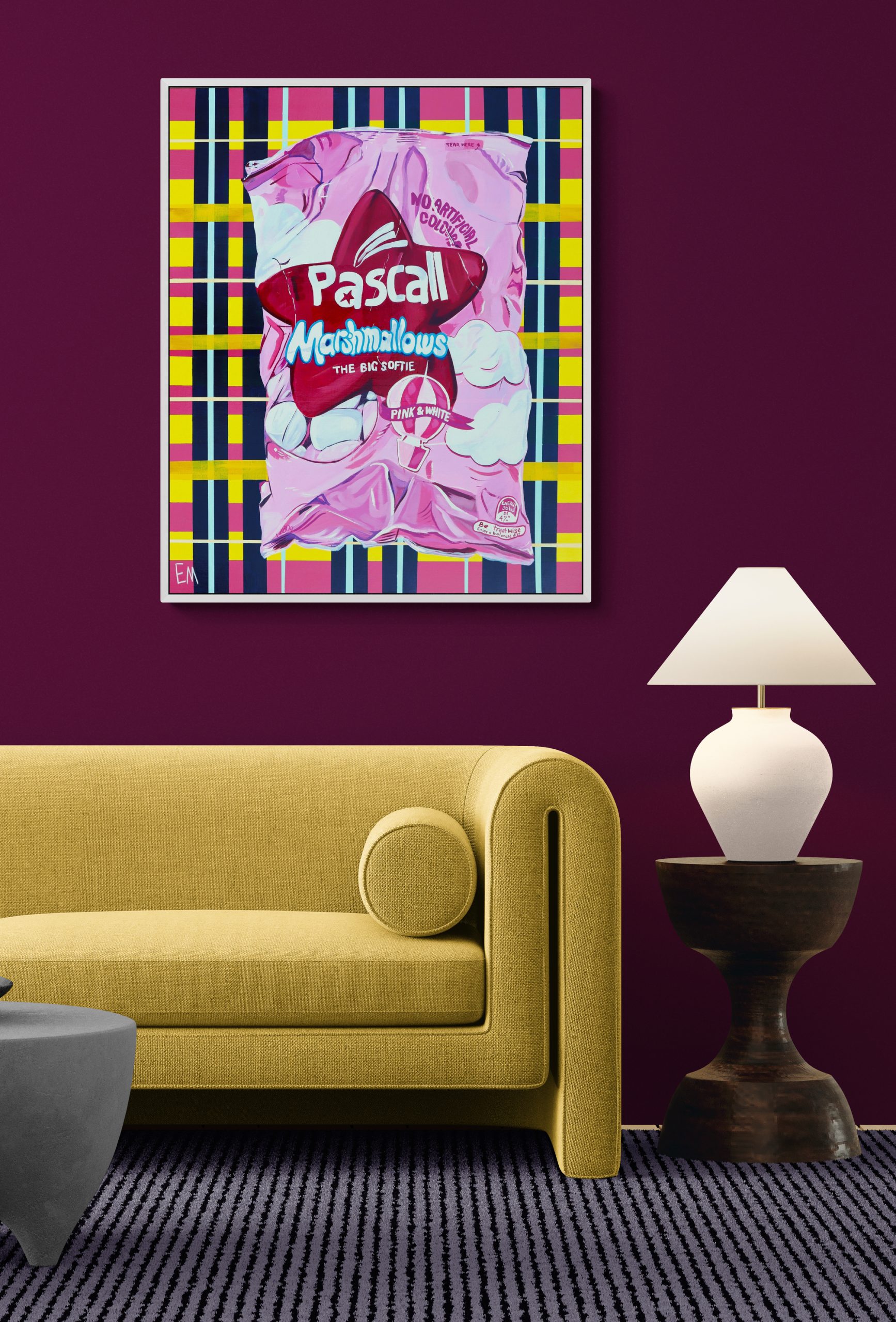 Modern Living Room With An Organic Coffee Table