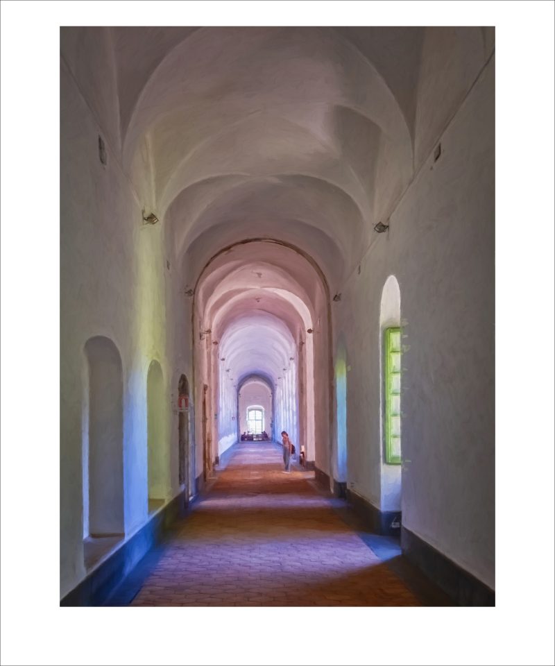 Arches of Academia: Corridor in the Benedictine Monastery, University of Catania