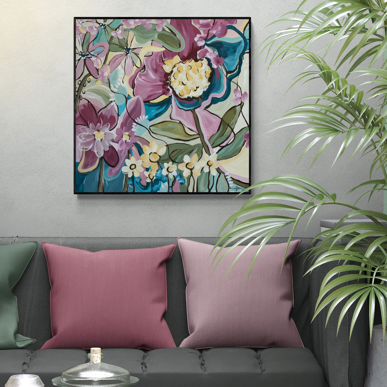 Wildflower Blossoms Original Art Room 2