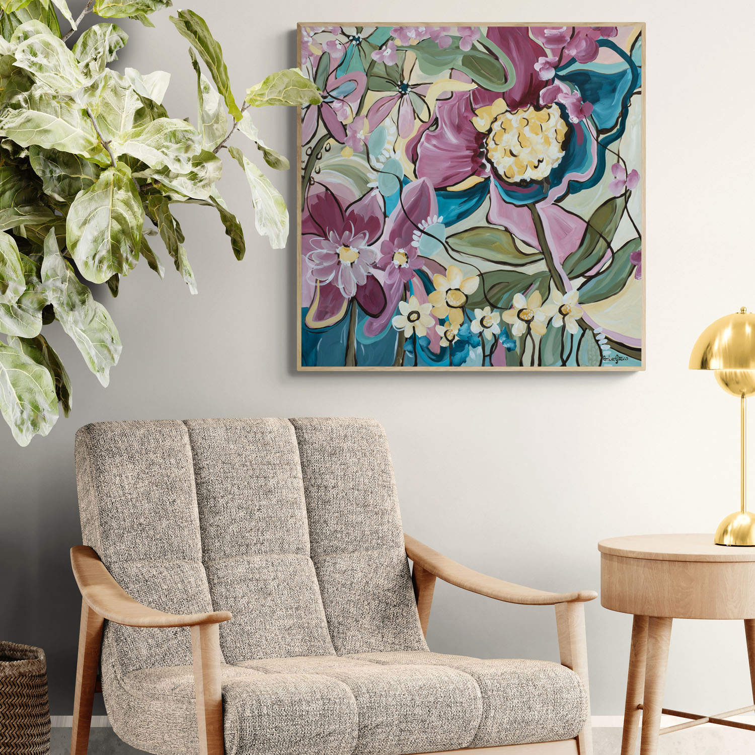 Wildflower Blossoms Original Art Room 3