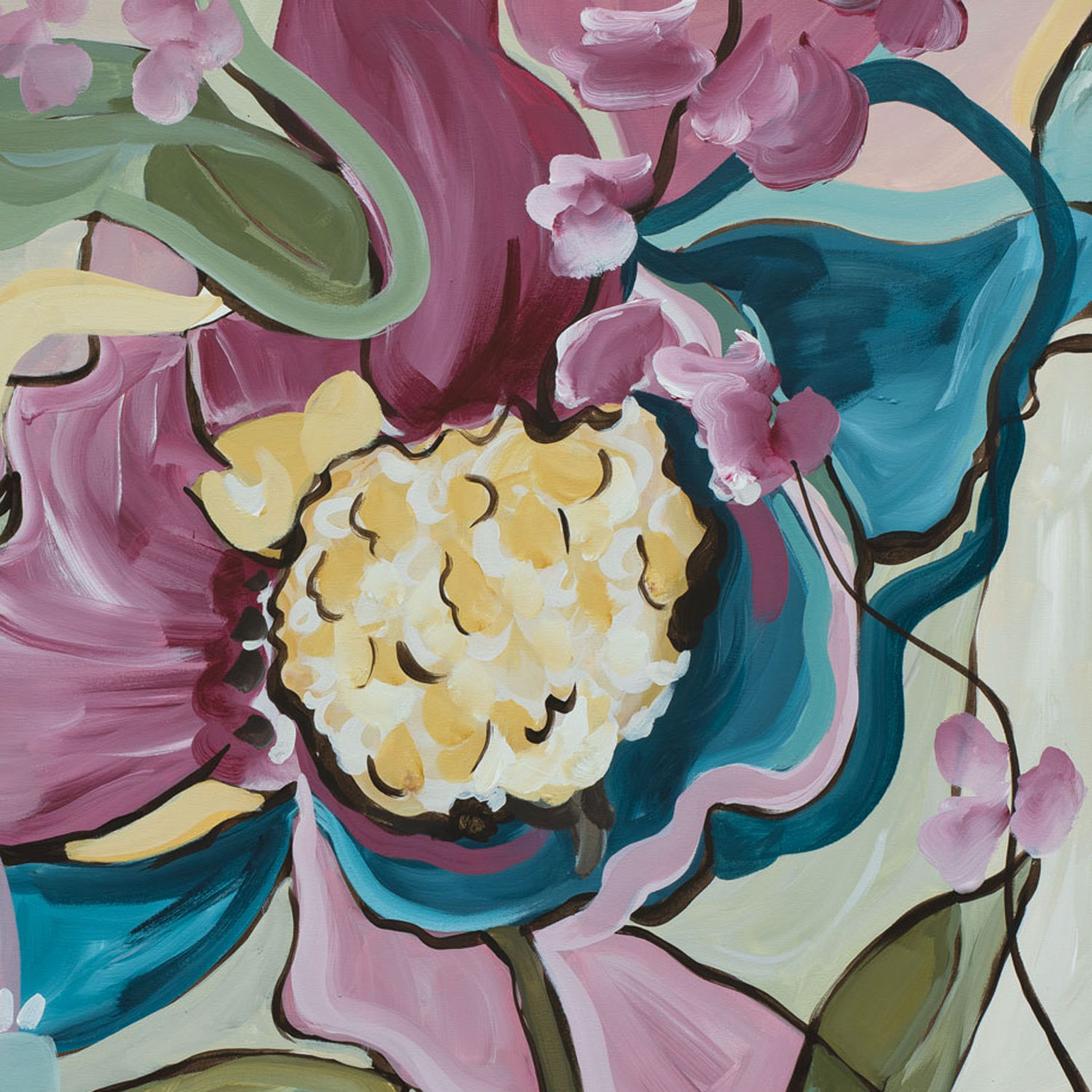 Wildflower Blossoms Original Art By Amber Gittins Crop