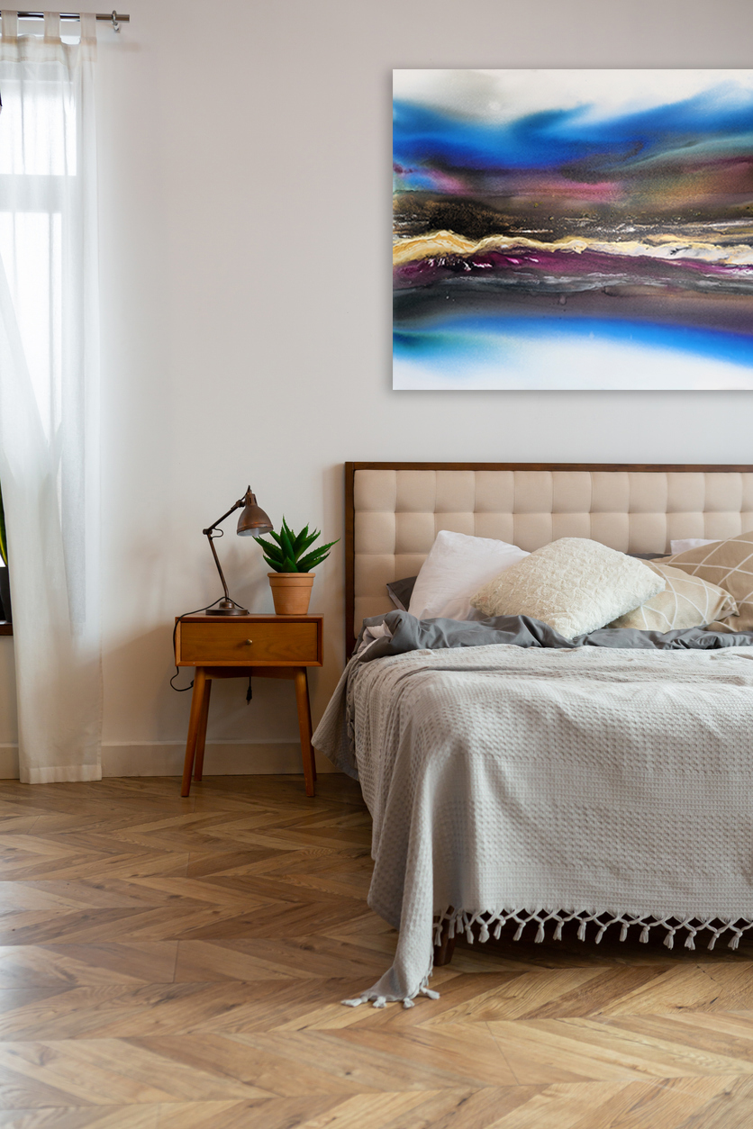 Cozy Interior Bed And Window Wooden Floors White Wall