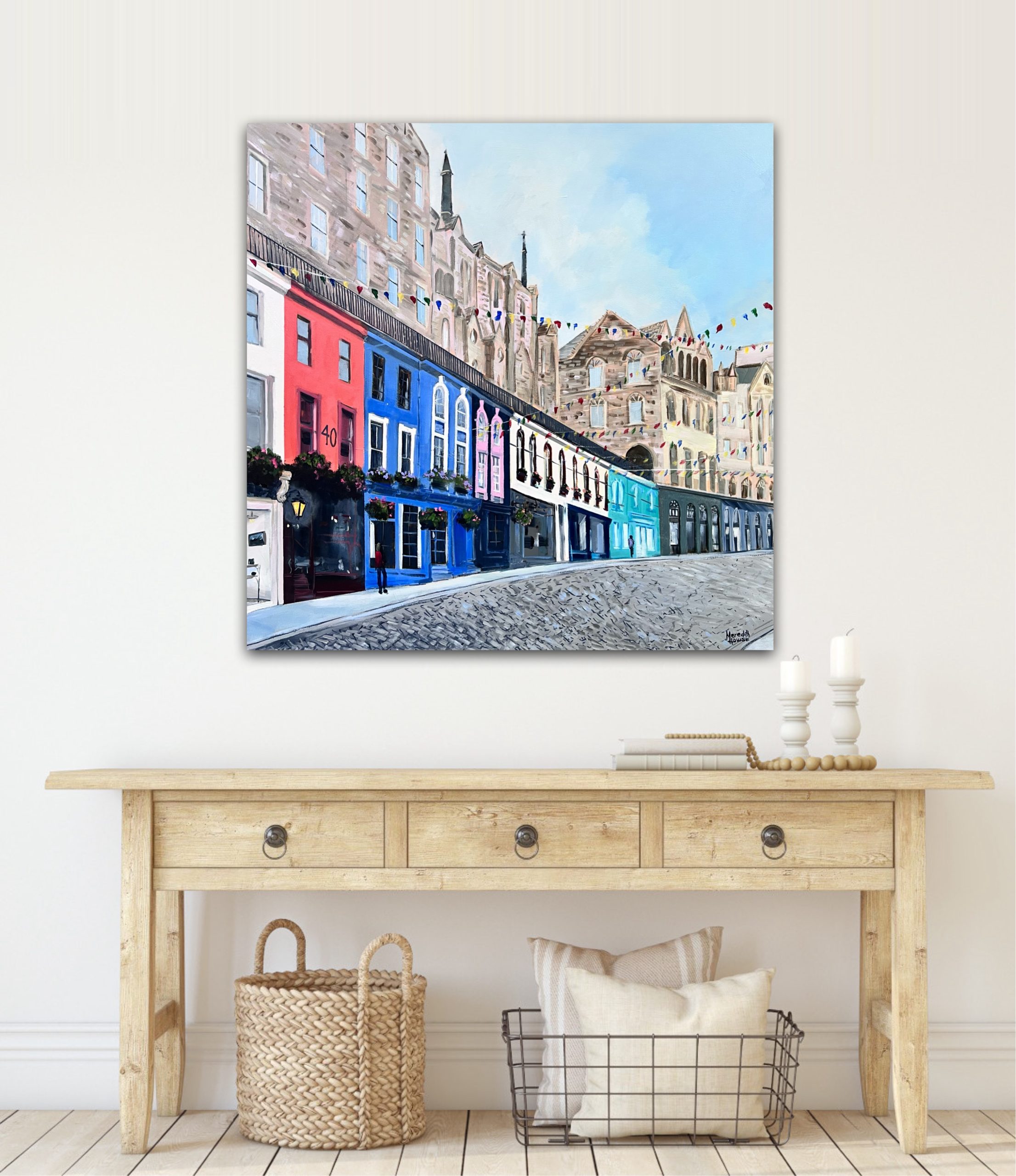 Victoria Street Edinburgh Wall View